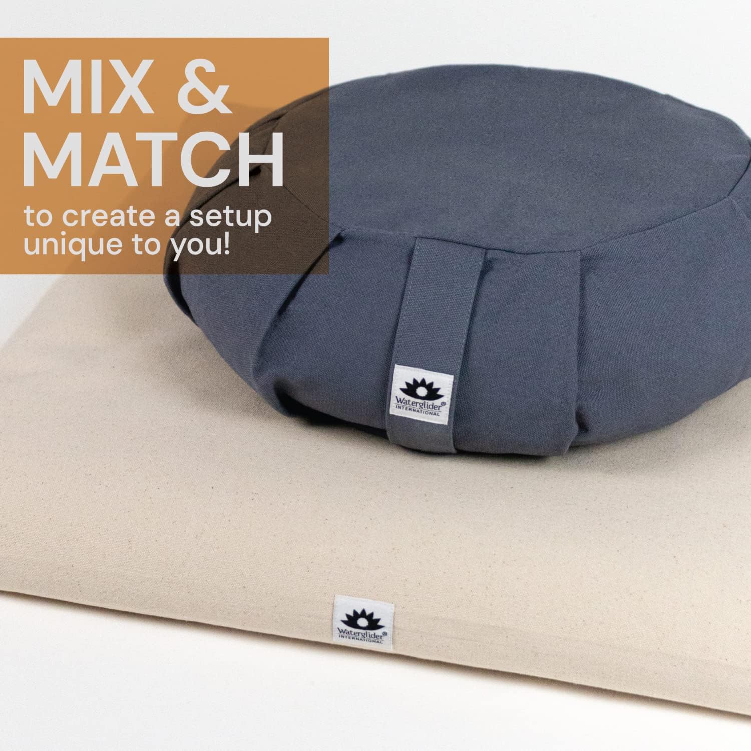 Meditation Cushion, Round, Buckwheat Husk Filled, Floor Pillow or Cushions, Yoga Seat, Zafu, Made in the USA - Image 7
