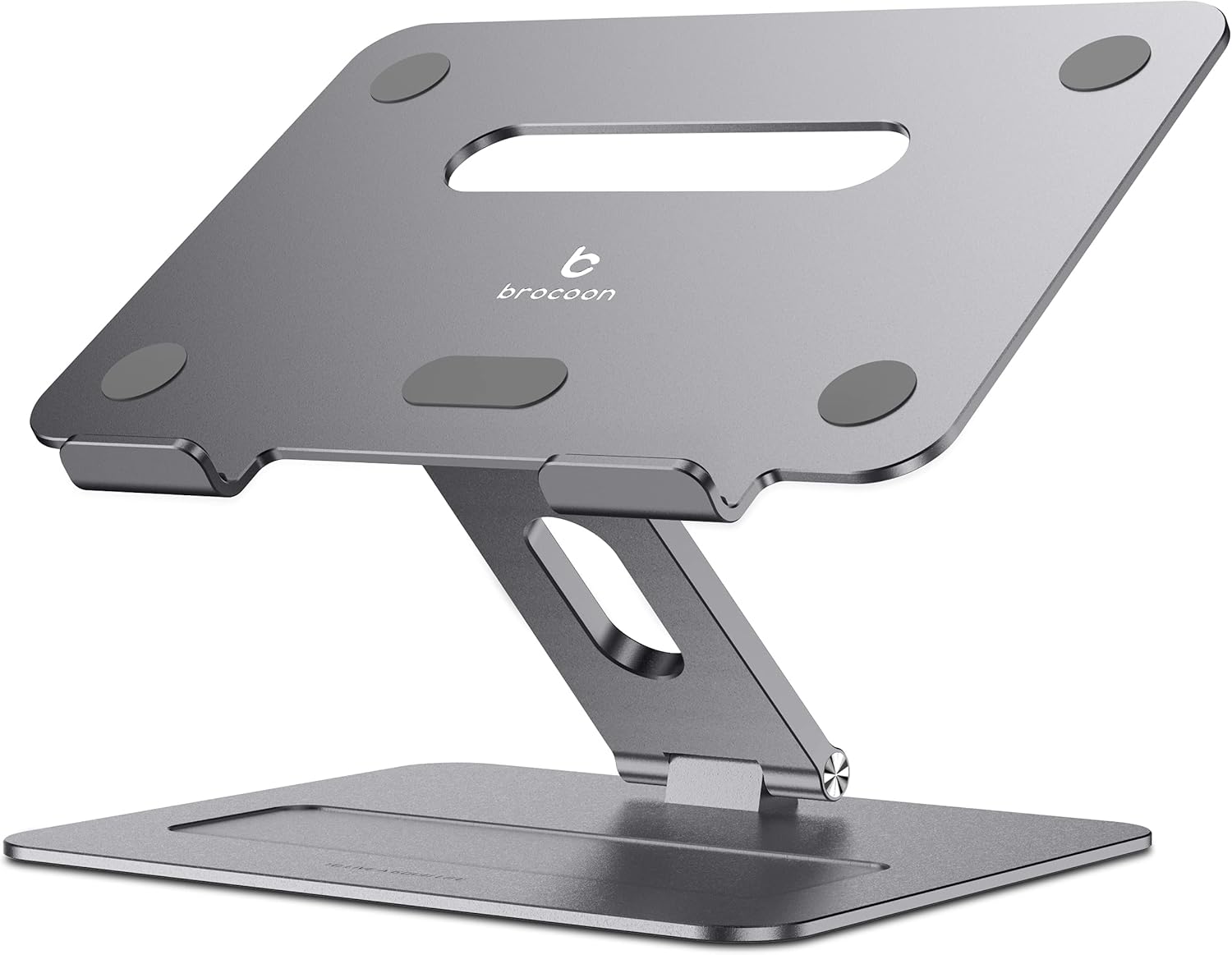 Adjustable MacBook Stand for Desk, Ergonomic Aluminum Laptop Riser with Heat-Vent, Compatible for 10-17" Laptops - Image 2