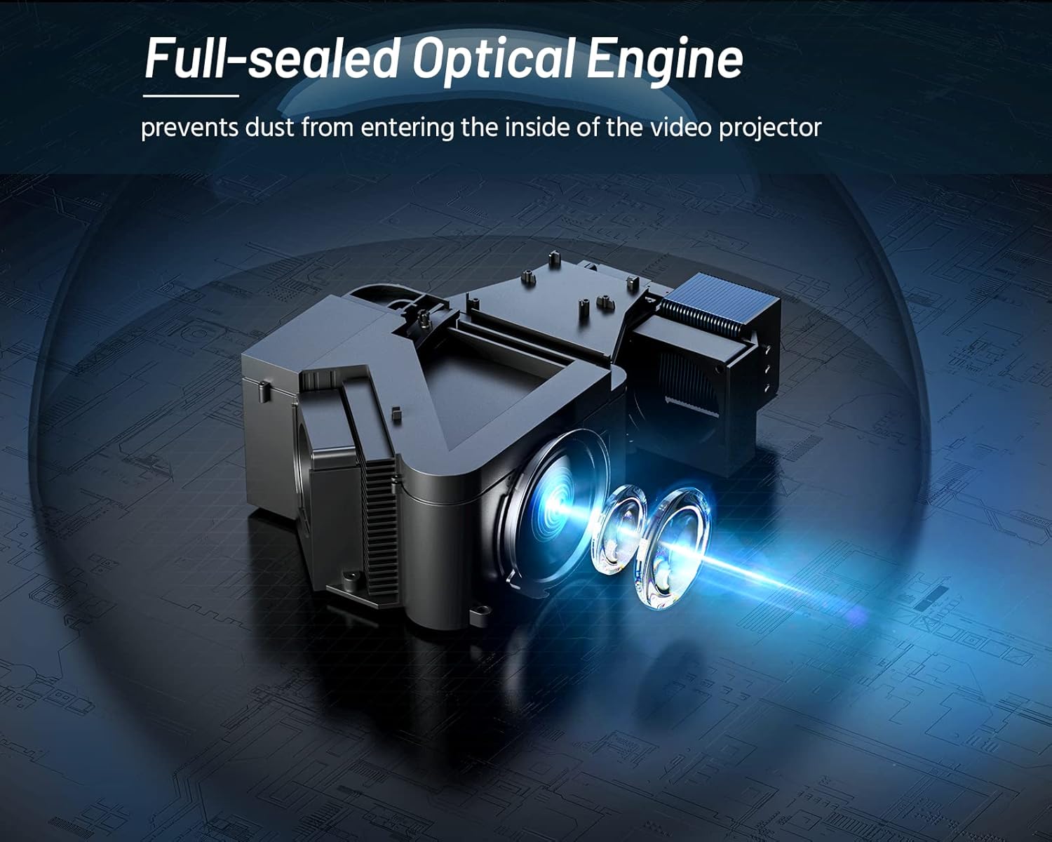 Projector 4K Support with 5G WiFi Bluetooth, CIBEST Android TV 10 Native 1080P Full-Sealed Optical Engine Home Movie Outdoor Projector with Netflix/Prime Video Built-in, Autofocus, Apps, Stereo Sound - Image 5