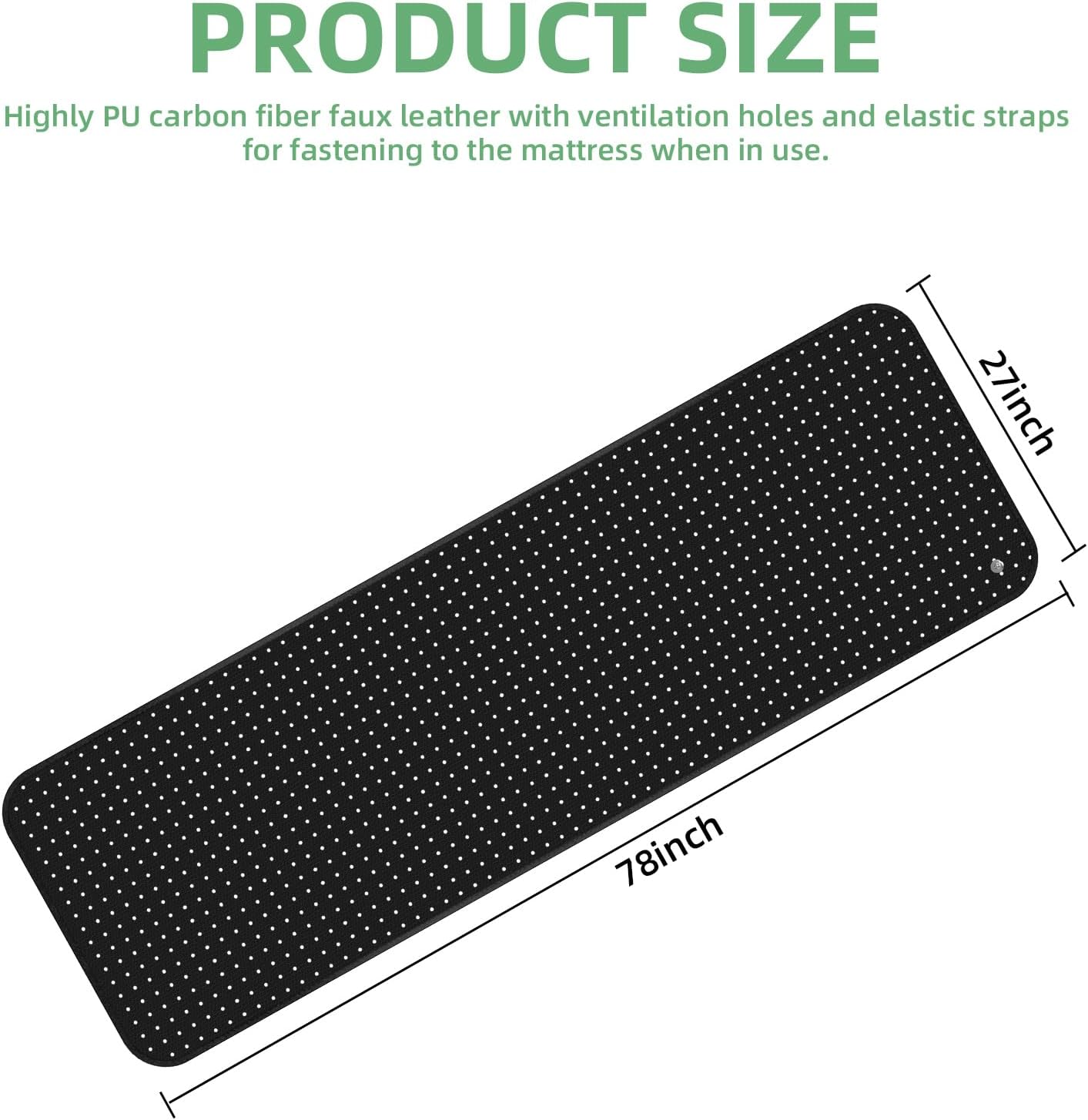 Grounding Mat for Bed, Queen Size, Brown, Faux Leather, Spot Clean Only, Grounding Therapy - Image 7