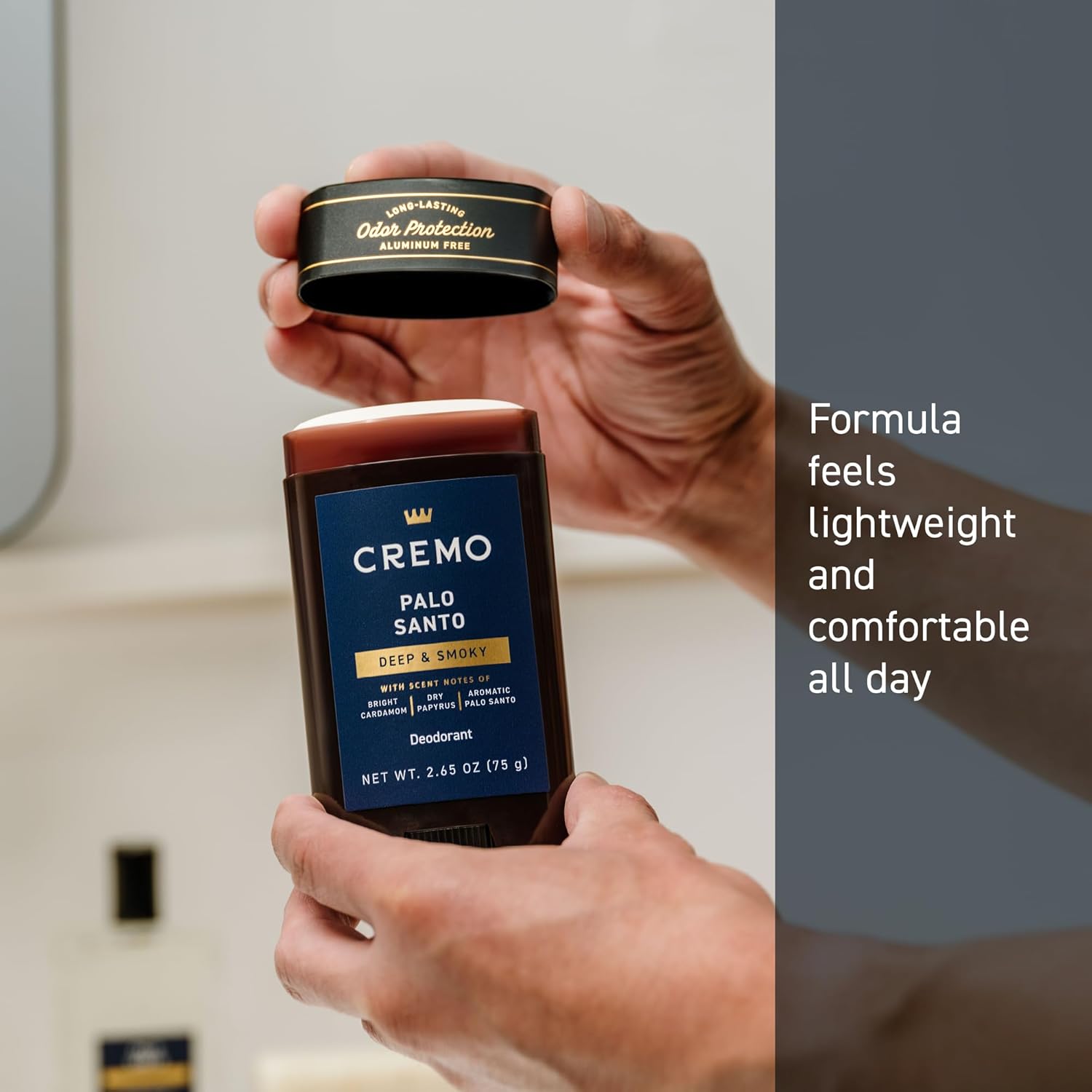 Cremo Palo Santo Aluminum Free Deodorant for Men, 48-hour Long Lasting Odor Protection, 2.65oz - Image 5