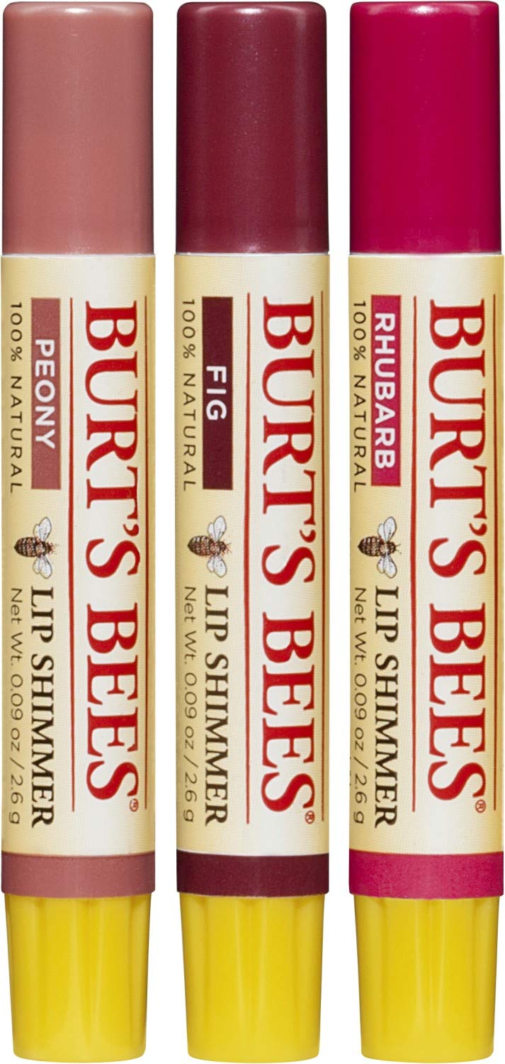 Burt's Bees Kissable Color Holiday Gift Set, 3 Lip Shimmers in Festive Gift Box, Warm Collection in Peony, Fig and Rhubarb - Image 5