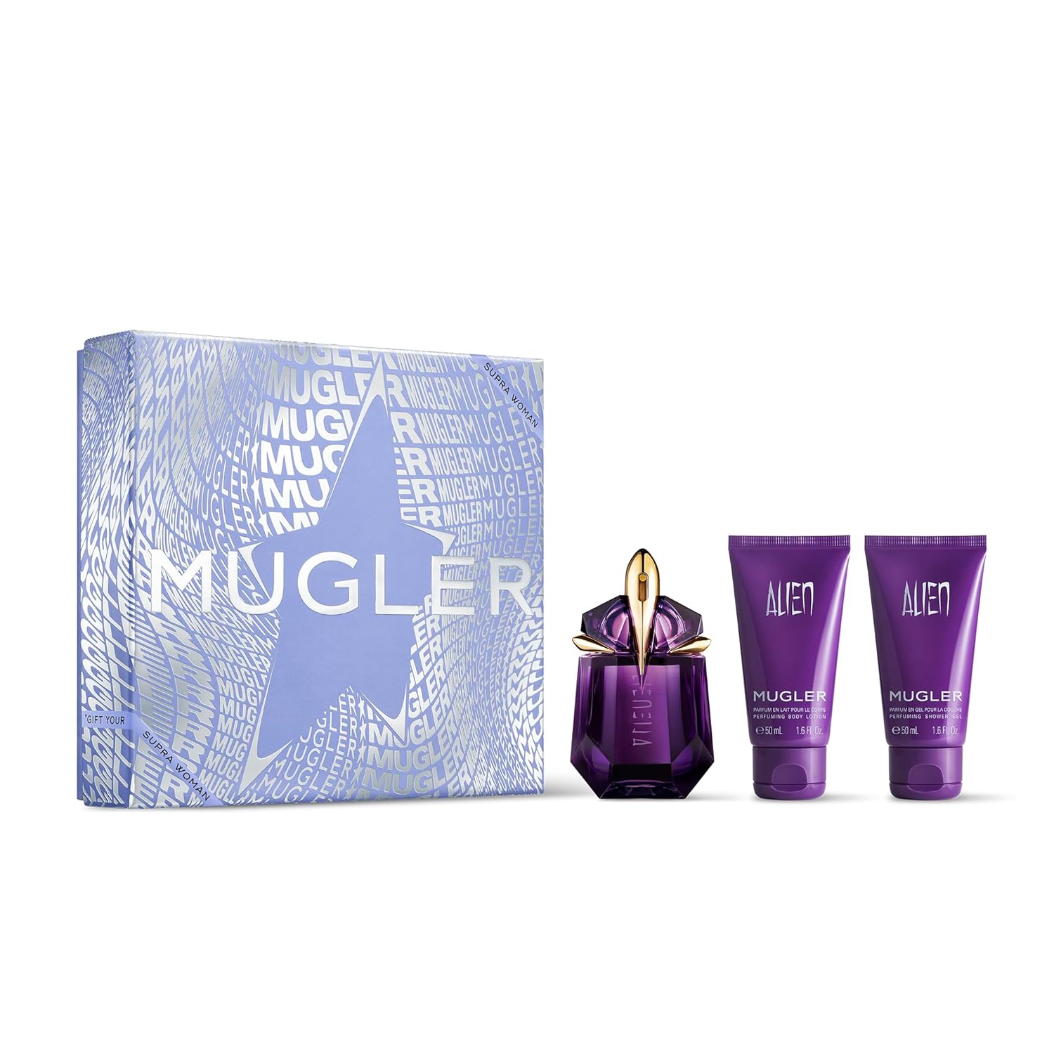 Mugler Alien Eau de Parfum - Women's Fragrance Set ($135 Value) - Floral & Woody - With Jasmine, Wood, and Amber - Long Lasting Perfume - Perfume, 1 Fl Oz, 1.6 Fl Oz Body Lotion, 1.6 Fl Oz Shower Gel - Image 7