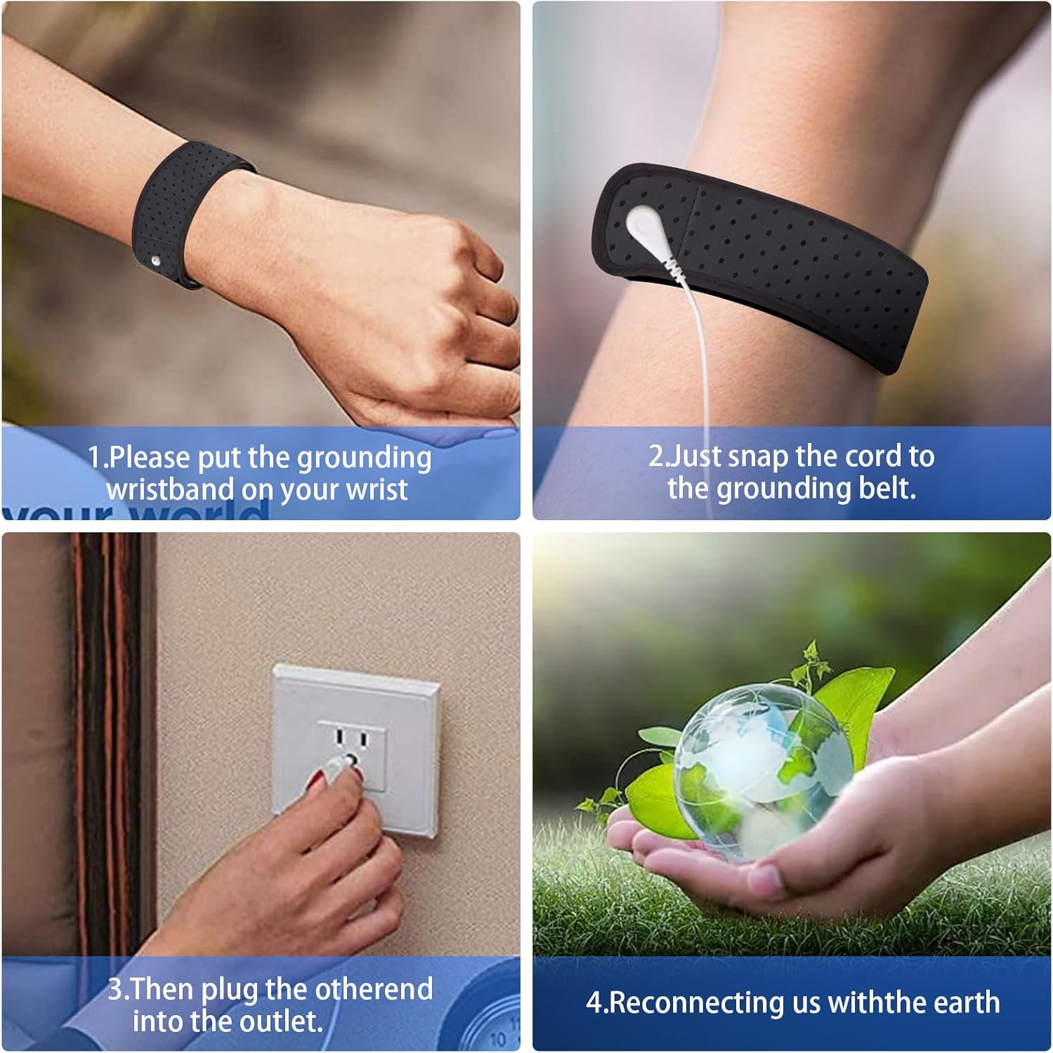 Grounding Mat,Grounding Wrist Strap,Relieve Pain, Improve Sleep, Eliminate Inflam Mation Bioelectric Balance Mattress,with Grounding Wire,Suitable for Home and Office Use - Image 5