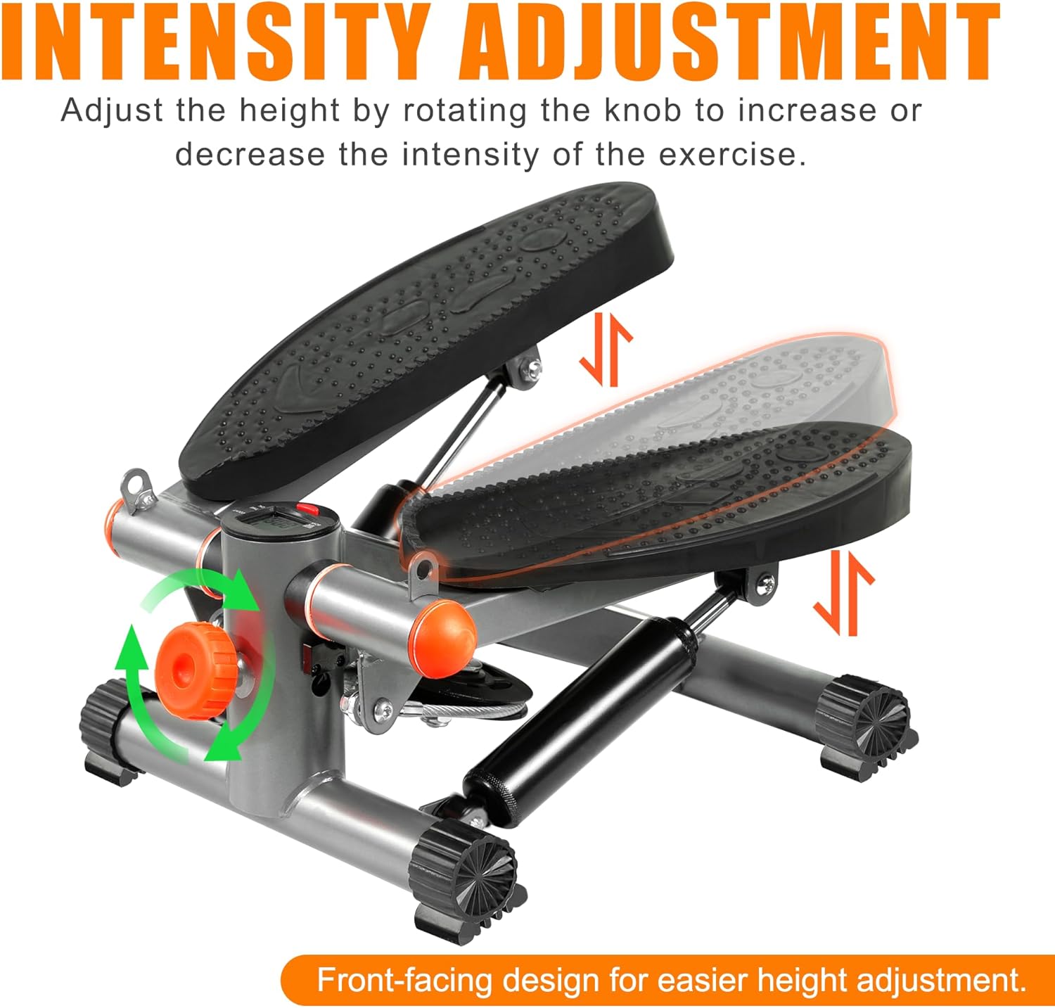 Stepper for Exercise at Home Mini Stair Stepper with Resistance Bands Exercise Equipment for Home Stair Climber Stepper Machine for Home Gym Cardio Equipment for Full Body Workout - Image 7