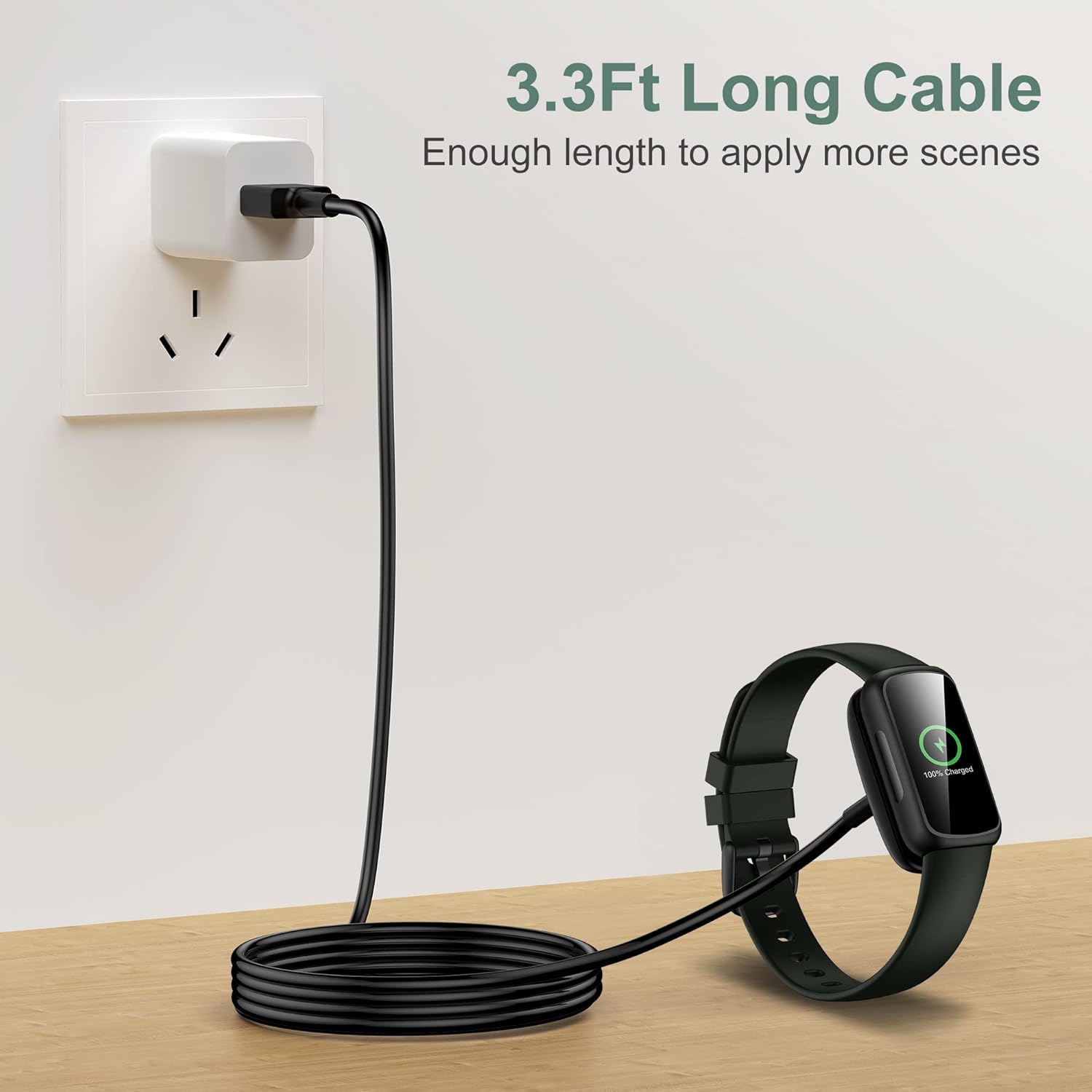 Charger Cable Replacement for Fitbit Inspire 3 (2 Pack/3.3Ft) - Image 8