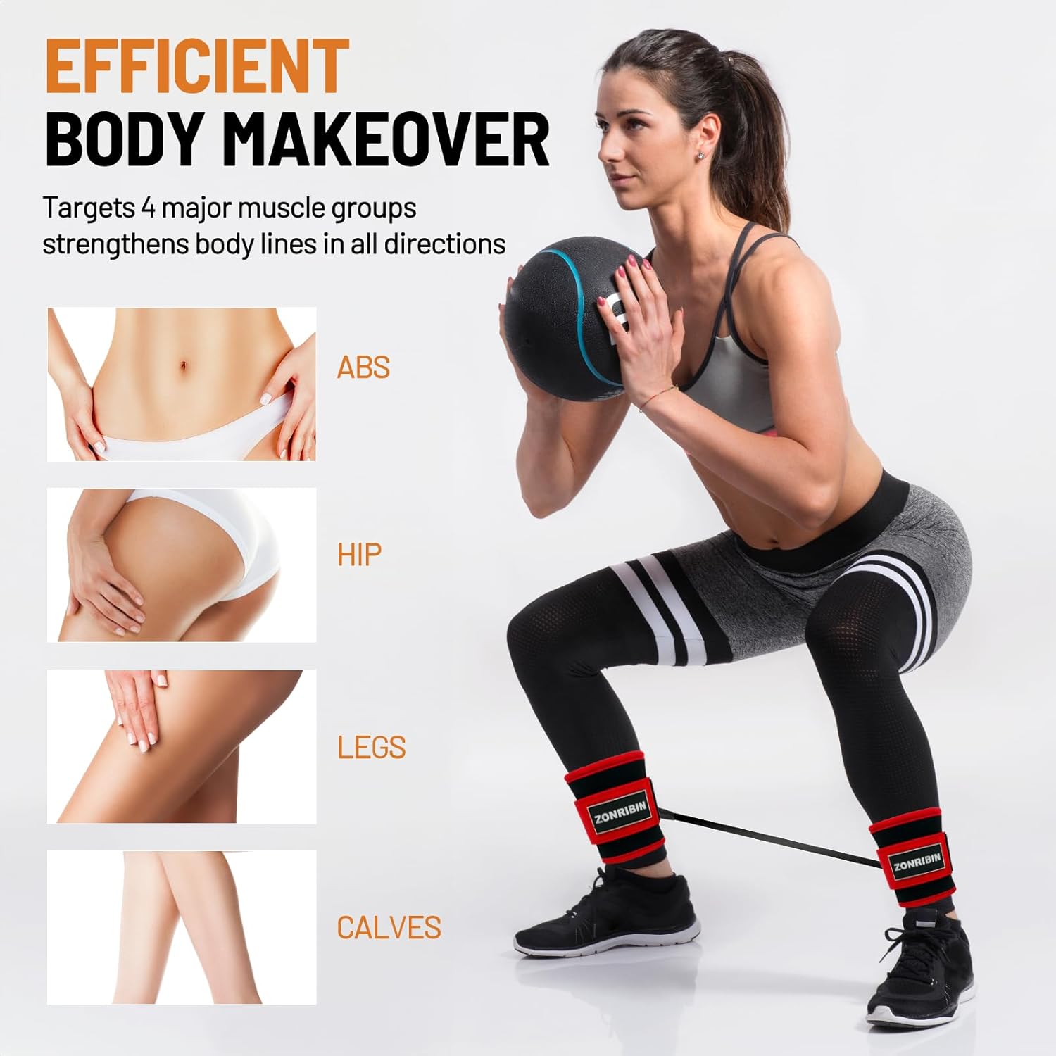 Ankle Resistance Bands,Ankle Resistance Bands with Cuffs,Ankle Strap for Cable Machines and Resistance Bands, Glute Workouts - Kickbacks, Leg Extensions, Hip Abductors - Image 6