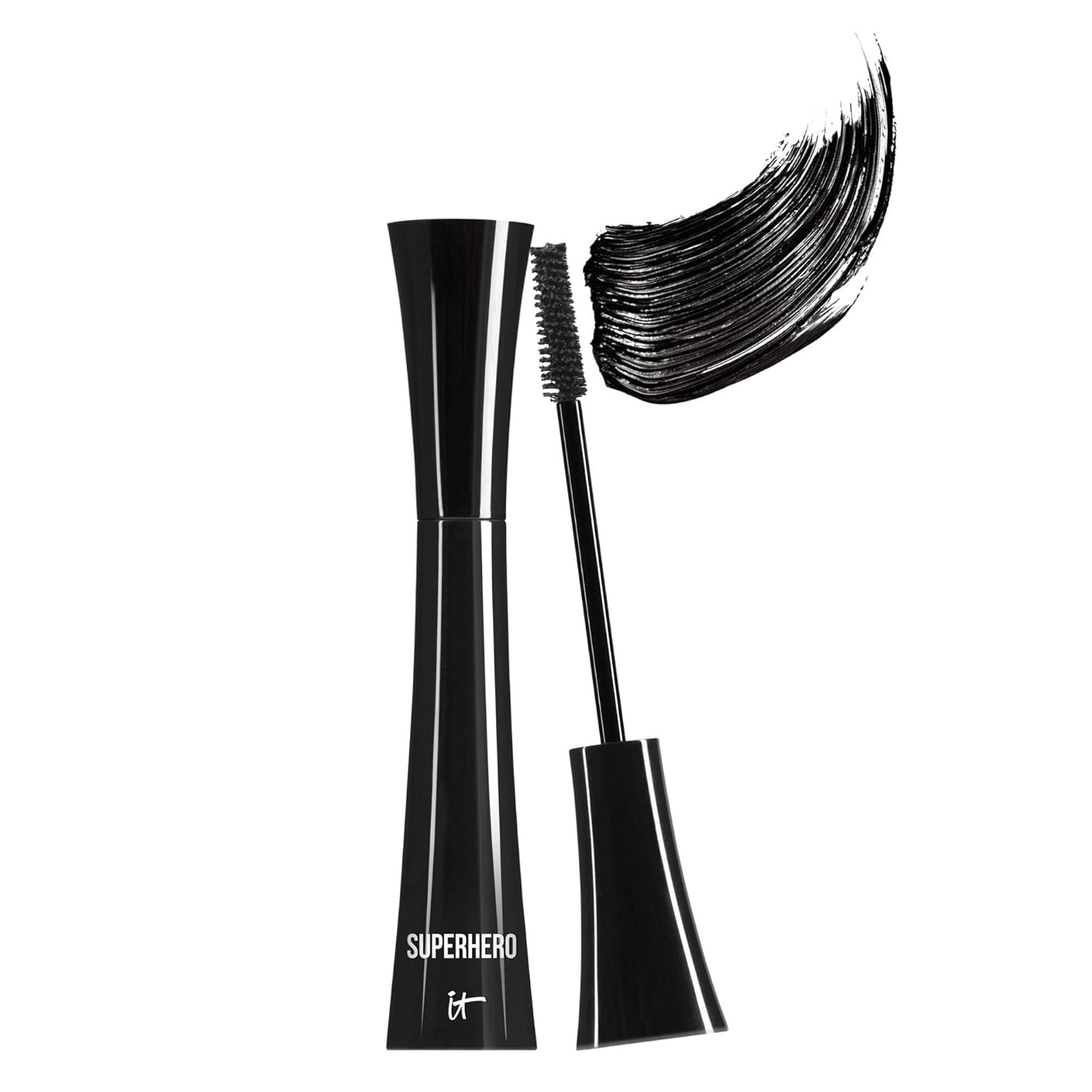 IT Cosmetics Superhero Mascara – Volumizing and Lengthening Black Mascara – Buildable Lash Volume with Collagen, Biotin & Peptides – Lifting & Curling Formula – Suitable for Sensitive Eyes - Image 2