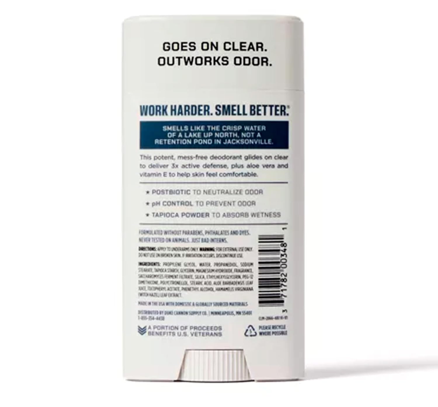 Duke Cannon Supply Co. Air Defense Active Aluminum-Free Deodorant Stick for Men - Midnight Swim - 3oz - Pack Of 01 - Image 6