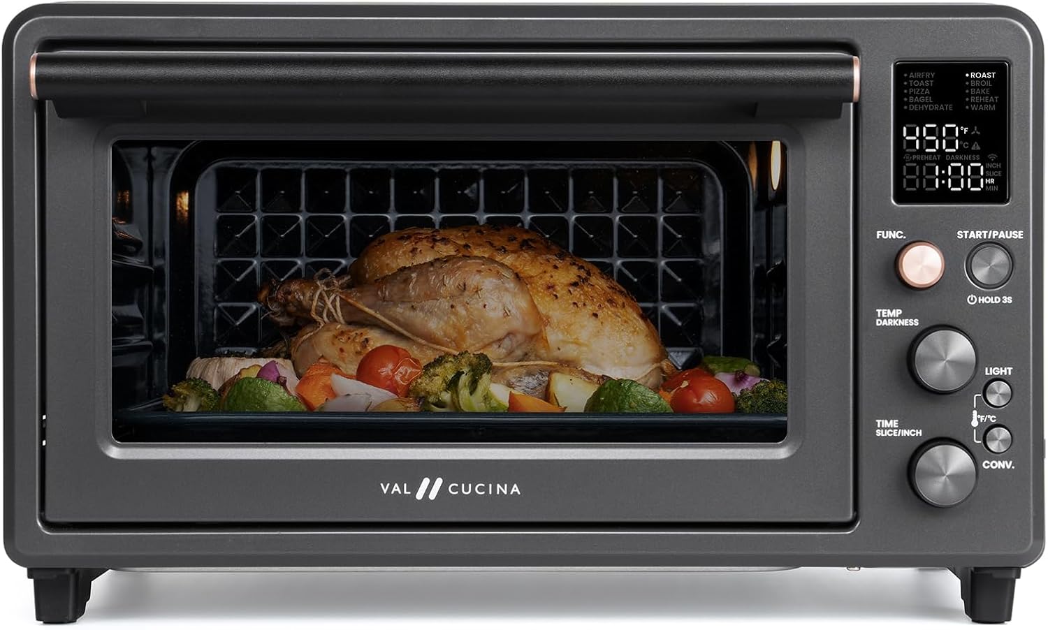 Infrared Heating Air Fryer Toaster Oven Combo, with Non-toxic Enamel-coated Interior, Extra Large Countertop Convection Oven 10-in-1 Combo, 6-Slice Toast, Enamel Baking Pan Easy Clean - Image 2