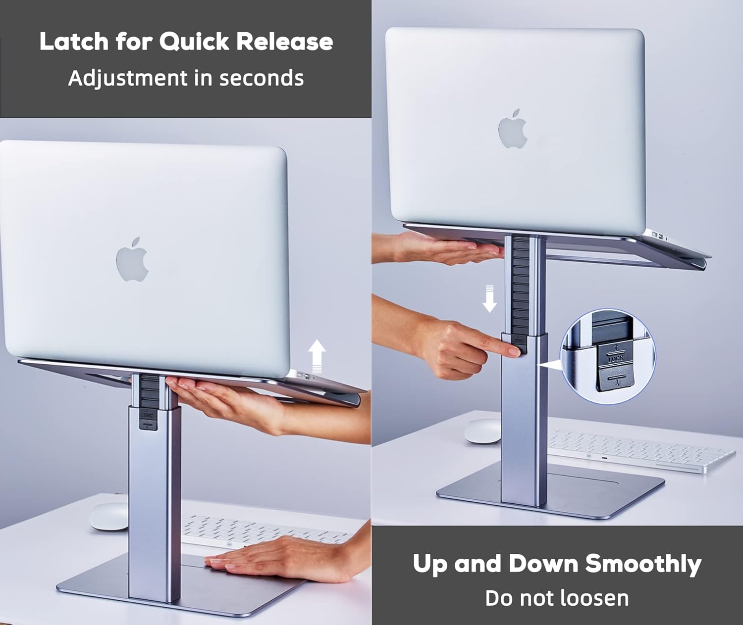 Adjustable Laptop Stand, Tall, Strong, Airflow, Suitable for 13.3-17.3 Inch Laptops, Lift Screen to Eye Level for Video Conferences - Image 6