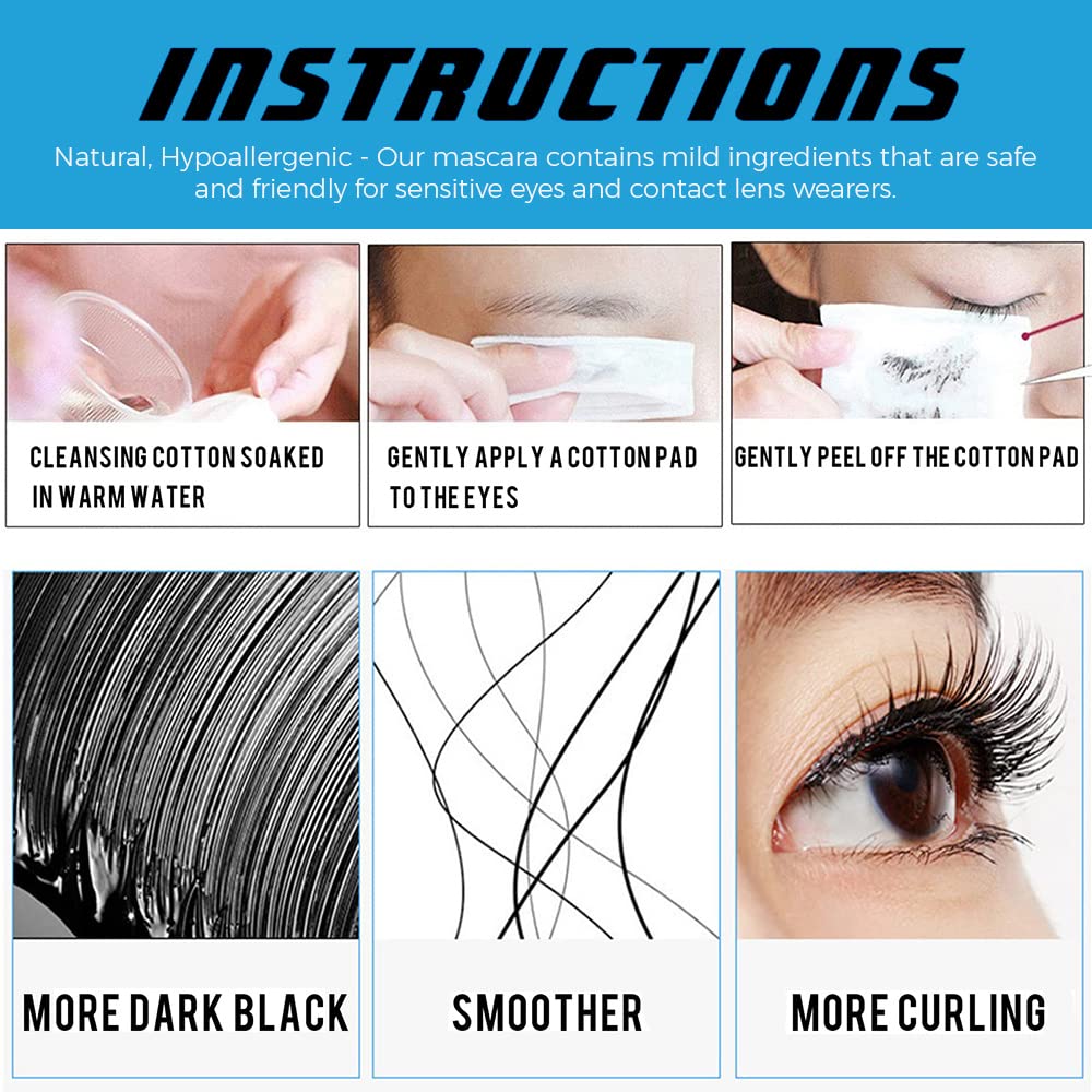 Mascara for Older Women Over 50+, Mascara for Seniors with Thinning Lashes, Lengthening & Volumizing Waterproof Mascara for Older Mature Women Sensitive Eyes (2 PCS) - Image 7