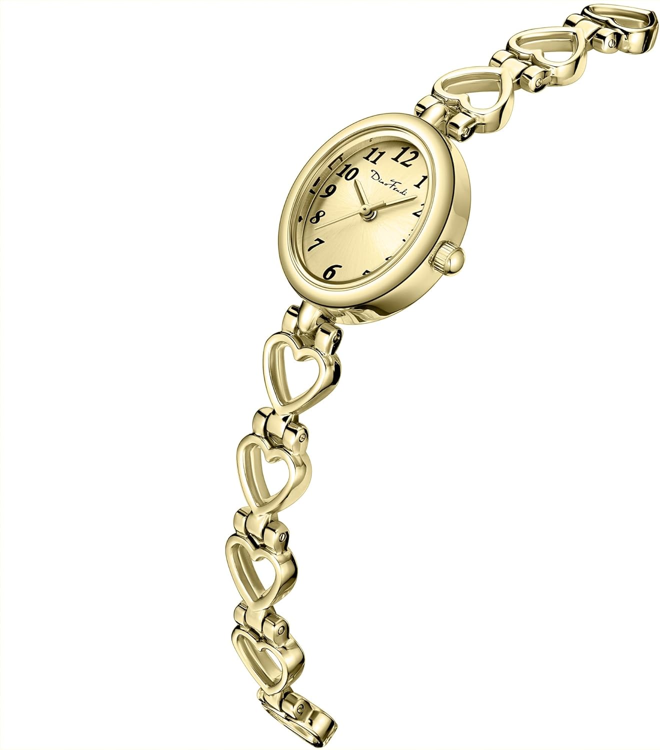 Diaofendi Petite Gold Watches for Women Vintage Bracelet Wrist Watch Luxury Ladies Oval,Fashion Dress Quartz Watch with Tools Include,Waterproof - Image 4