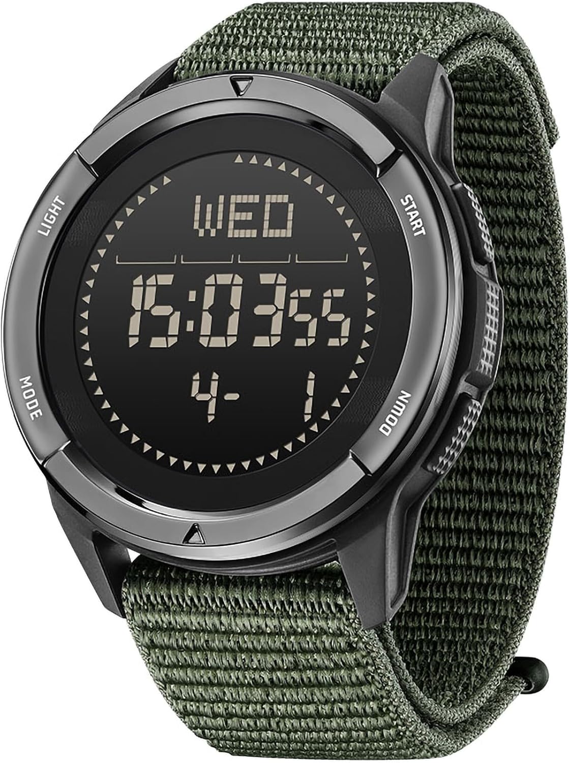 DIDITIME Tactical Watches for Men, Military Watches for Men, Waterproof 164FT, Fitness Watch, Mens Digital Watches with Compass, Metronome, Pedometer, Lightweight Breathable Nylon Watch - Image 2
