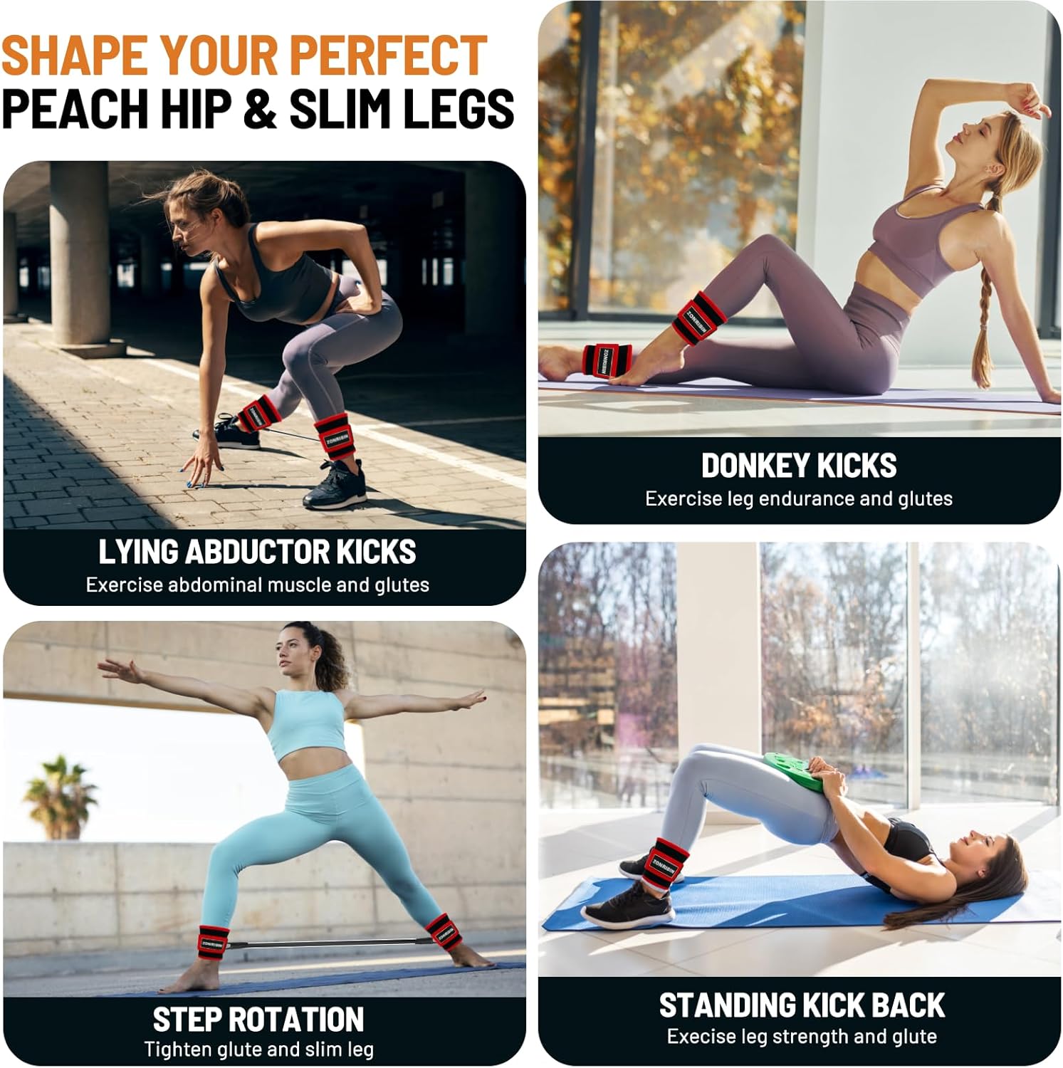 Ankle Resistance Bands,Ankle Resistance Bands with Cuffs,Ankle Strap for Cable Machines and Resistance Bands, Glute Workouts - Kickbacks, Leg Extensions, Hip Abductors - Image 7