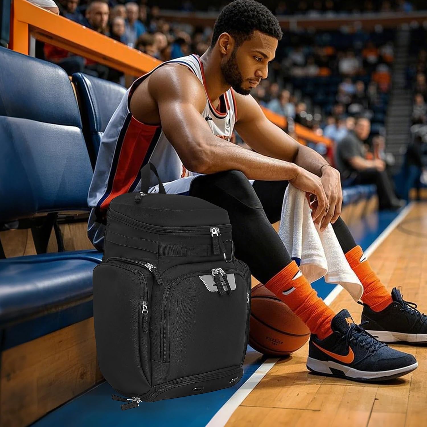Goloni Basketball Backpack,Large Sports Bag with Ball Compartment & Shoe Compartment for Basketball, Soccer, Volleyball,Gym - Image 8