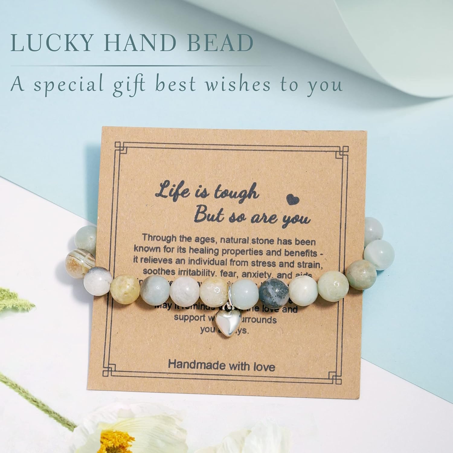 Get Well Soon Gifts for Women,Natural Stone Healing Bracelet, Inspirational Gifts for Women - Image 3