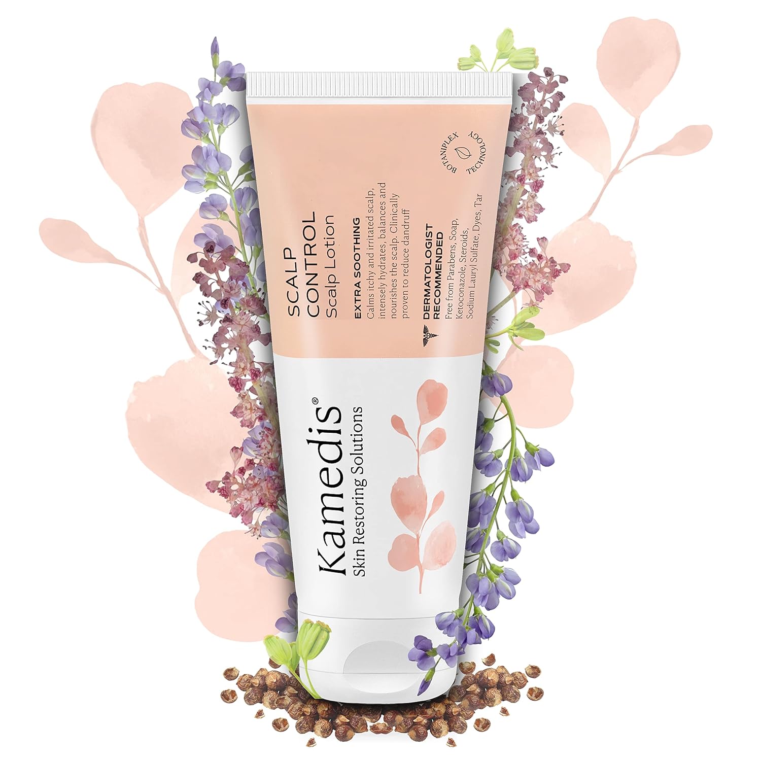 KAMEDIS Scalp Moisturizer Lotion For Dry, Itchy, Dandruff, Flaky, Seborrheic Dermatitis, Psoriasis and Sensitive Scalp. Over-Night Mask Treatment Botanicals-Based. Parabens Free. 3.38 Fl Oz. - Image 2