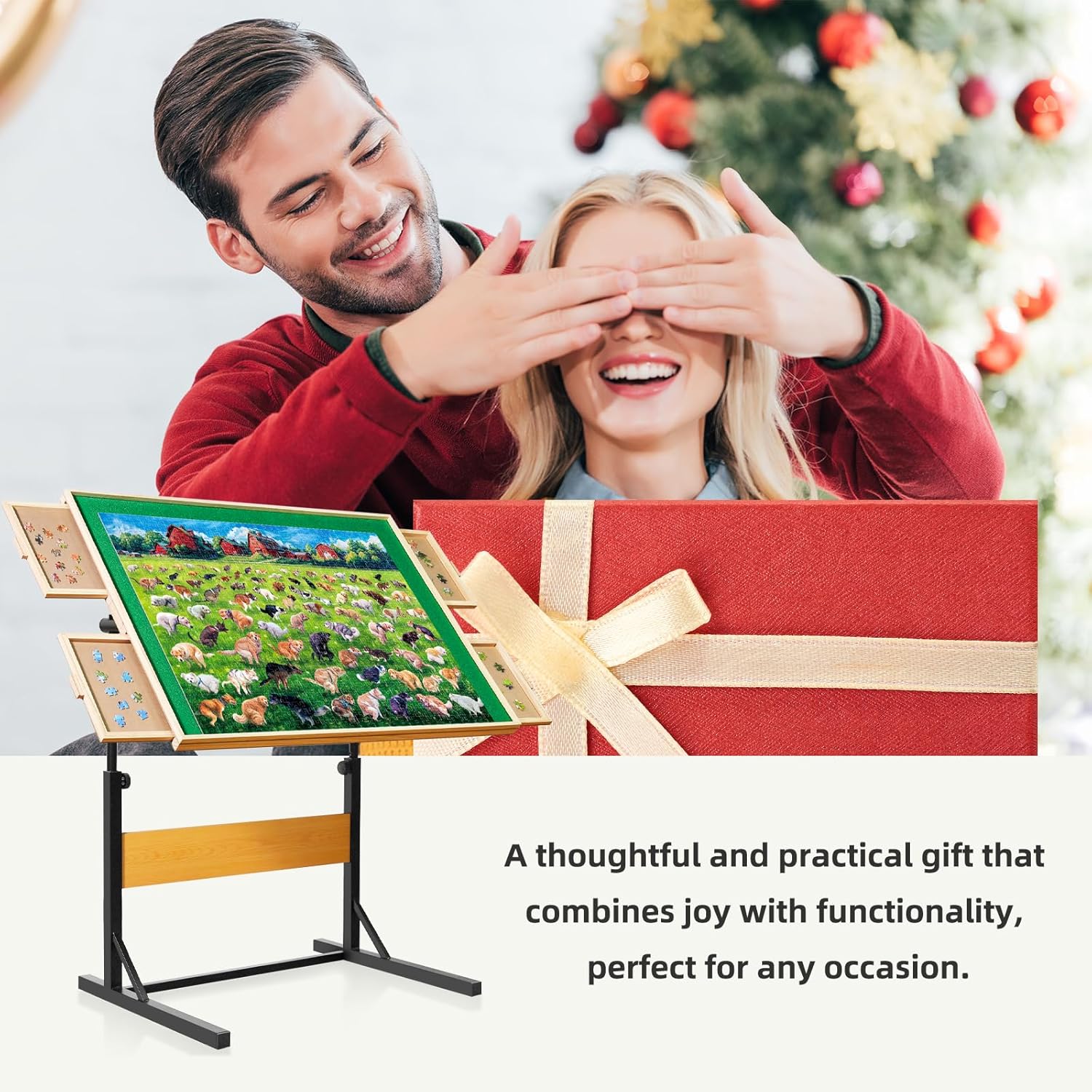 ALL4JIG Puzzle Table for Adults Gifts, Wooden Jigsaw Puzzle Table with 4 Drawers, Upgraded Stability & Optimized Lightweight Design, Puzzles for Adults 2000 Pieces - Image 9