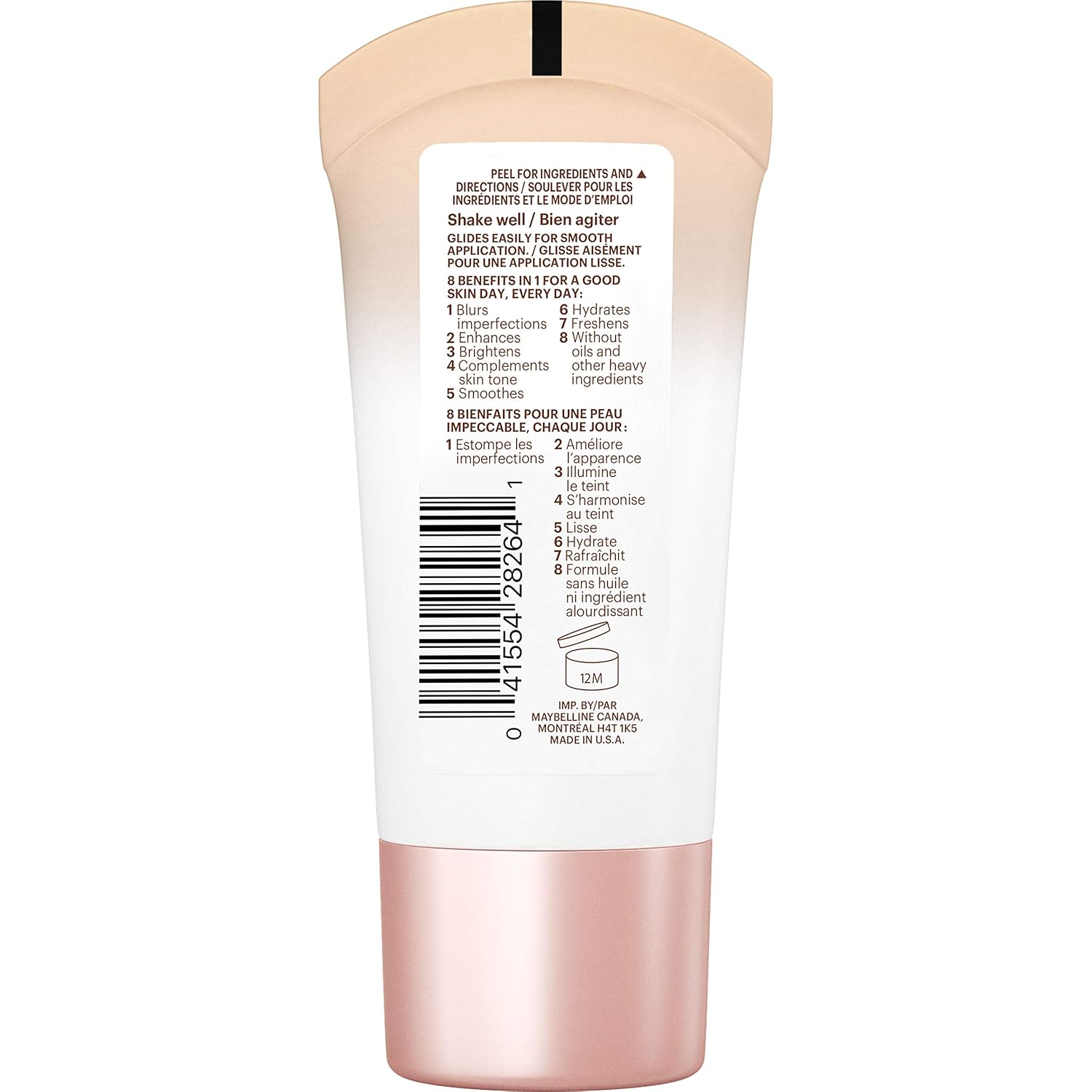 Maybelline Dream Fresh Skin Hydrating BB cream, 8-in-1 Skin Perfecting Beauty Balm with Broad Spectrum SPF 30, Sheer Tint Coverage, Oil-Free, Medium, 1 Fl Oz - Image 8