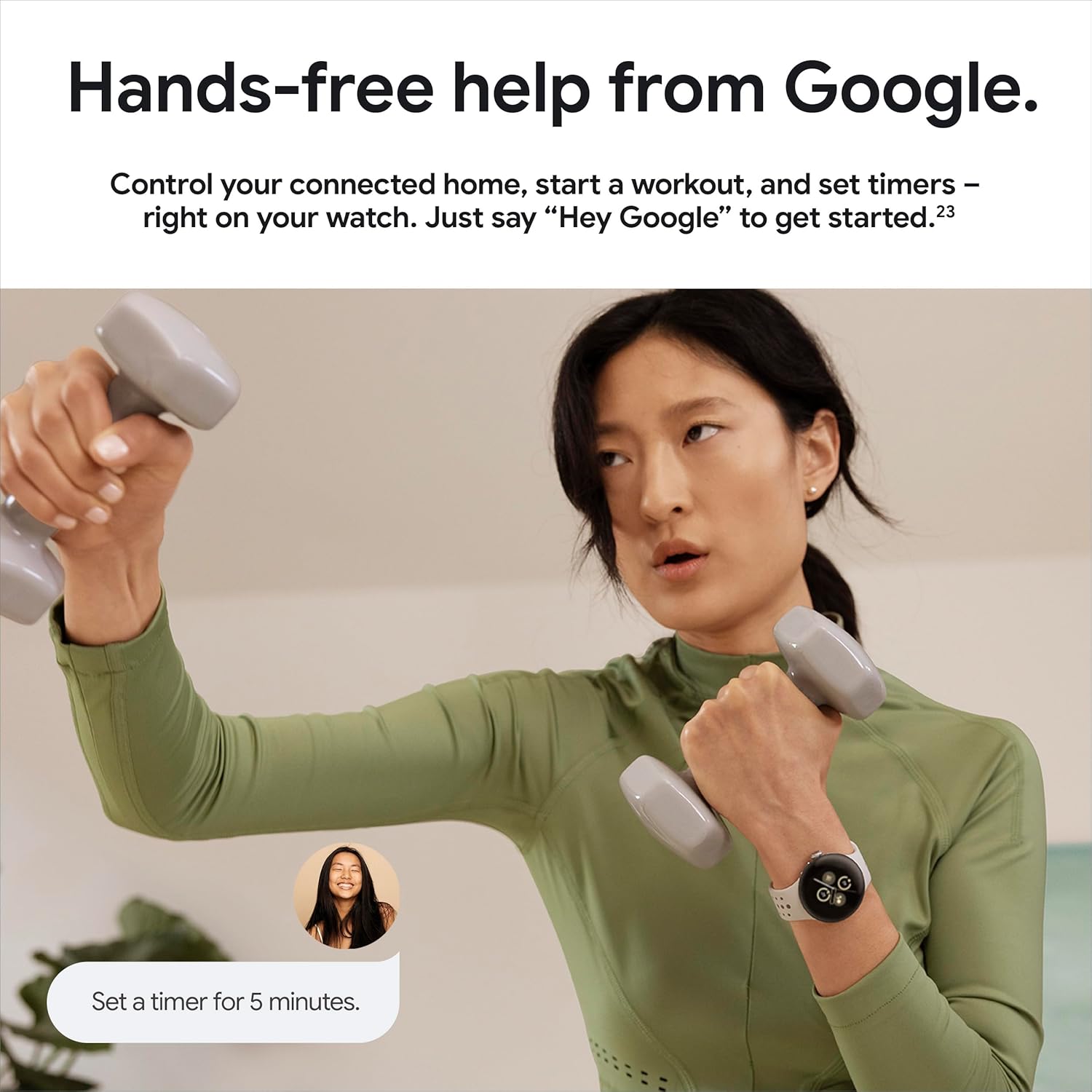 Google Pixel Watch 2 (Previous Model) with the Best of Fitbit - Heart Rate Tracking, Stress Management, Safety Features - Android Smartwatch - Champagne Gold Aluminum Case - Hazel Active Band - Wi-Fi - Image 14