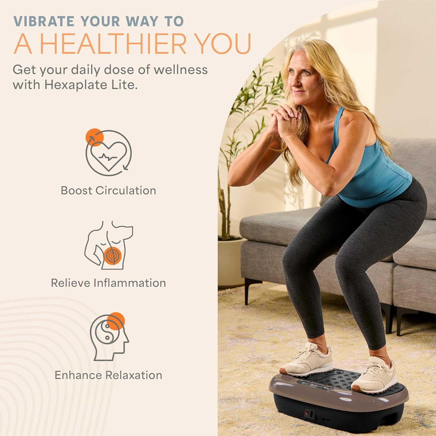 Lifepro Vibration Plate Exercise Machine with Magnetic Acupoints - Full Body Vibration Platform for Beginners and Recovery - Ideal Lymphatic Drainage Massager for Muscle Toning and Overall Fitness - Image 5