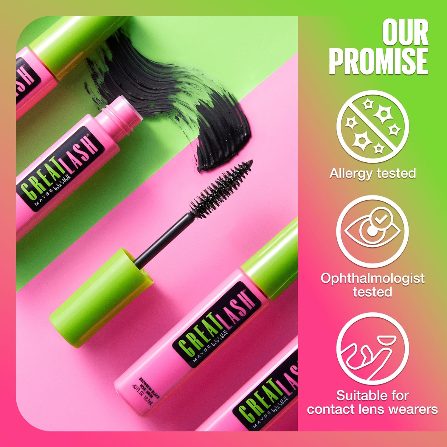 Maybelline Great Lash Washable Mascara Makeup, Volumizing Lash-Doubling Formula That Conditions As It Thickens, Very Black, 2 Count - Image 9