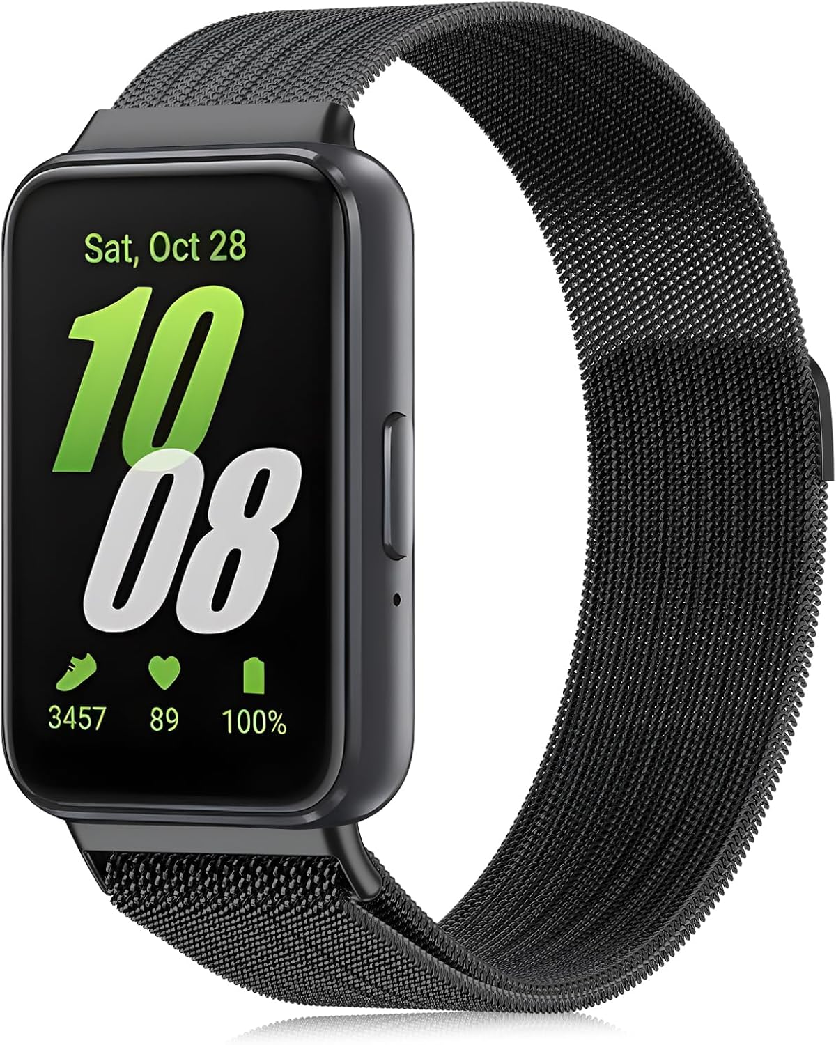 Mesh Metal Bands for Samsung Galaxy Fit 3 Watch Band,Stainless Steel Band Compatible with Samsung Galaxy Fit 3 for Women Men - Image 2