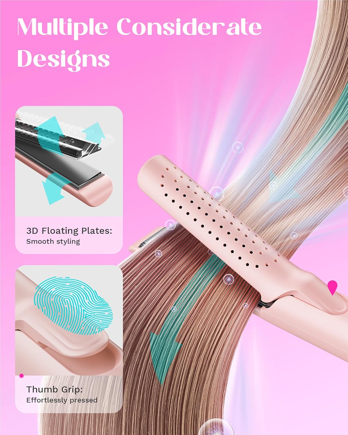Wavytalk Thermal Brush, 1.5 inch Heated Round Brush for Blowout Look and Wavytalk 1 Inch Curling Iron, Airflow Styler with 360° Cooling Air - Image 10