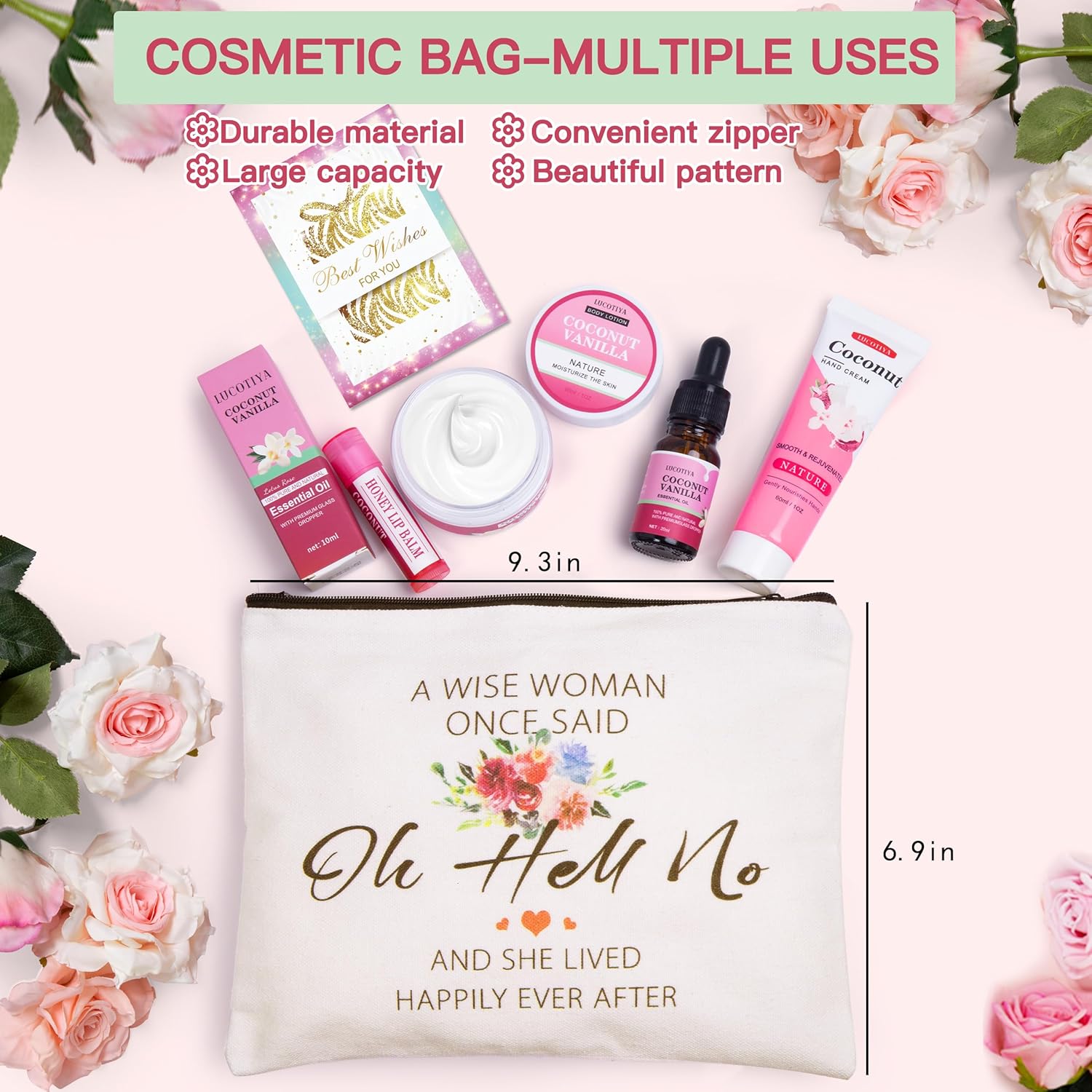 Gifts for Women,Birthday Gifts Friendship Gifts for Women,Travel Size Coconut Vanilla Spa Gifts for Her Mom Sister Friends,Unique Gifts Set Ideas for Women - Image 8