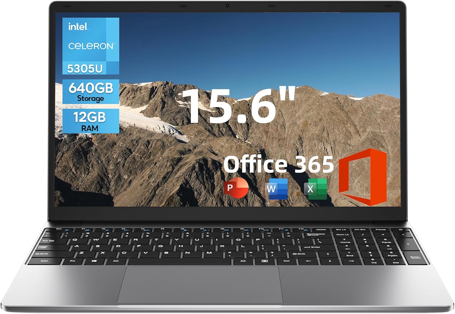 jumper Laptop, 12GB RAM 640GB Storage, 5305U Processor, Office 365-1 Year, 15.6 Inch Computer, FHD IPS Screen, 38Wh Battery, 2 Stereo Speakers, USB3.0 * 2, Type-C, WiFi-5. - Image 2