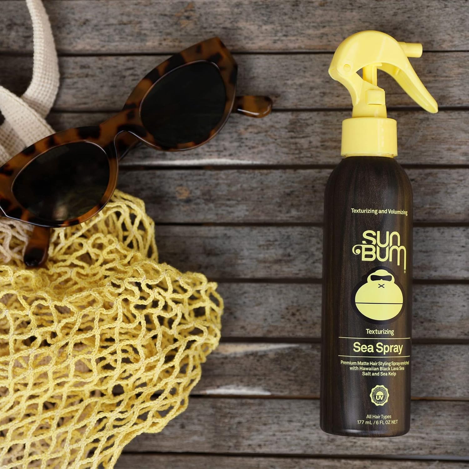 Sun Bum Sea Spray|Texturizing and Volumizing Sea Salt Spray | UV Protection With a Matte Finish | Medium Hold | For All Hair Types | 6 FL OZ Spray Bottle, Clear (80-41025) - Image 6