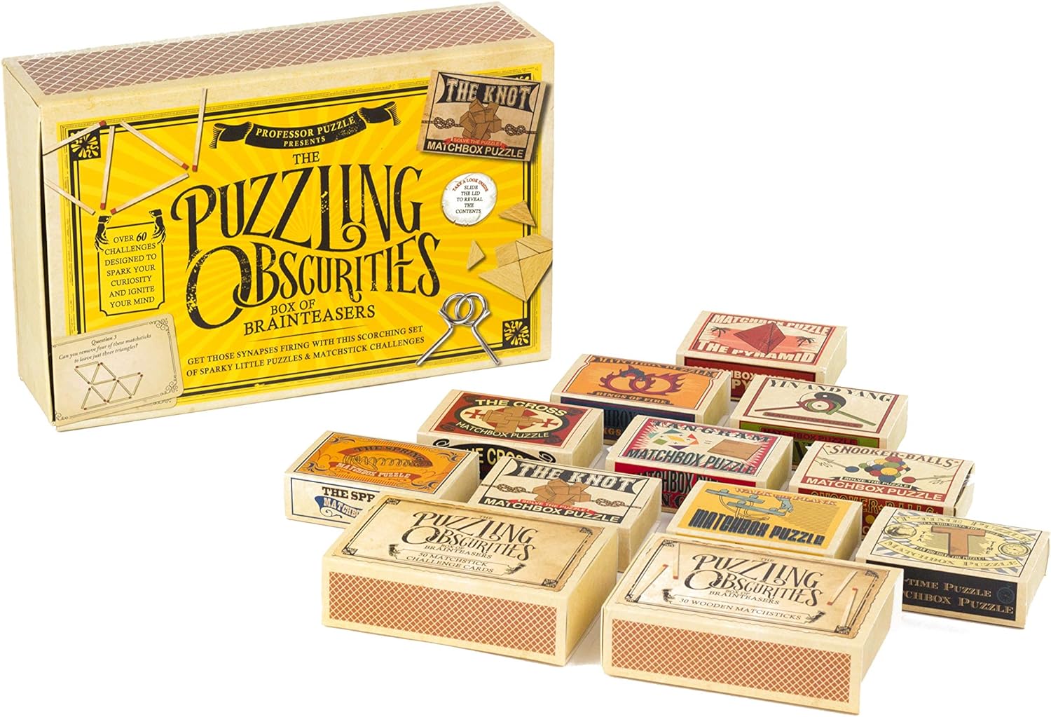 The Obscurities Box of Brain Teasers | 10 Matchbox Puzzles & 50 Challenges - Image 2