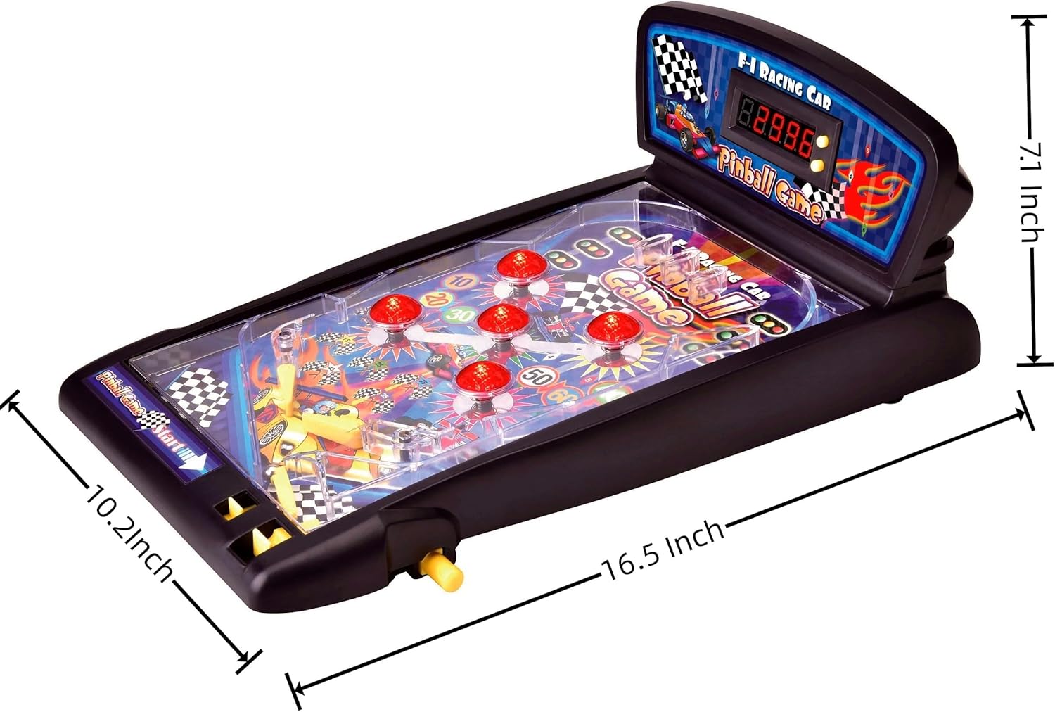 Pinball Machine, Electronic Tabletop Pinball Game, 16.5 Inch Table Pinball with Lights & Sounds, LED Digital Scoreboard- Suitable for Age 8+ to Adults - Image 5