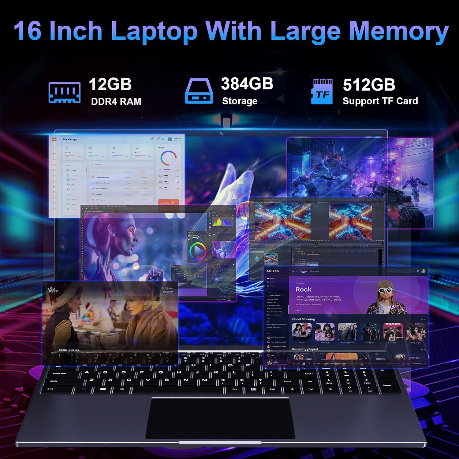 jumper Laptop Computer 16 inch FHD Display, 12GB RAM, 256GB SSD, 128GB eMMC, 5G/2.4G WiFi, Type-C, HDMI, Numeric Keypad, Bluetooth, 38Wh Battery, 5305U Processor, Cooling System - Image 5