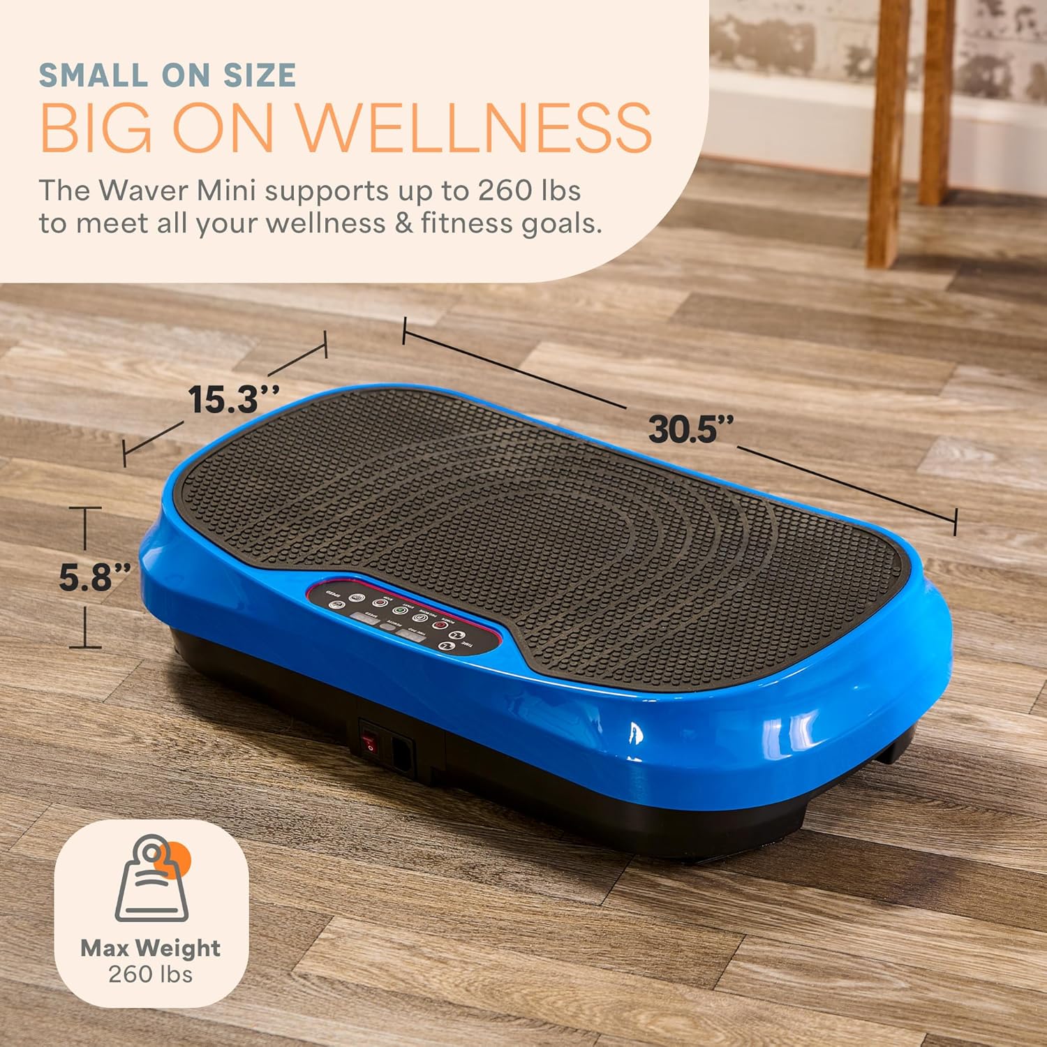 LifePro Waver Mini Vibration Plate Exercise Machine – Portable Full Body Vibration Platform for Home & Travel Workouts, Weight Loss, Toning & Wellness, with 2 Loop Bands & 4 Resistance Bands - Image 7