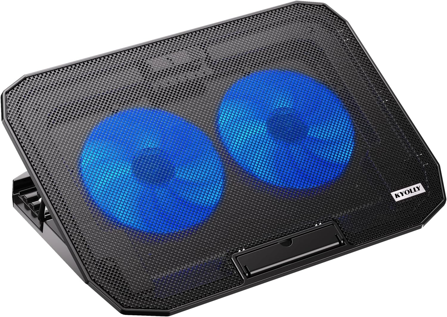 Ultra Slim Laptop Cooling Pad for 10-15.6 Inch Laptops, Portable Notebook Cooler with 2 Quiet Big Fans, Gaming Laptop Fan Wind Speed Adjustable, 5 Heights Adjustment, 2 USB Port - Image 2
