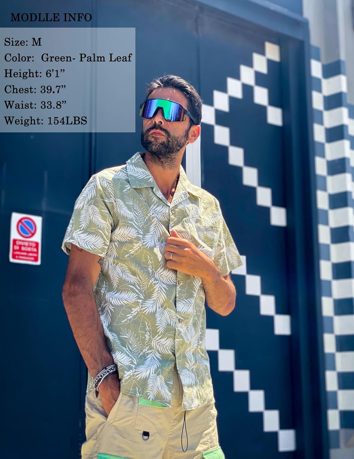 COOFANDY Men's Hawaiian Floral Shirts Cotton Linen Button Down Tropical Holiday Beach Shirts - Image 4