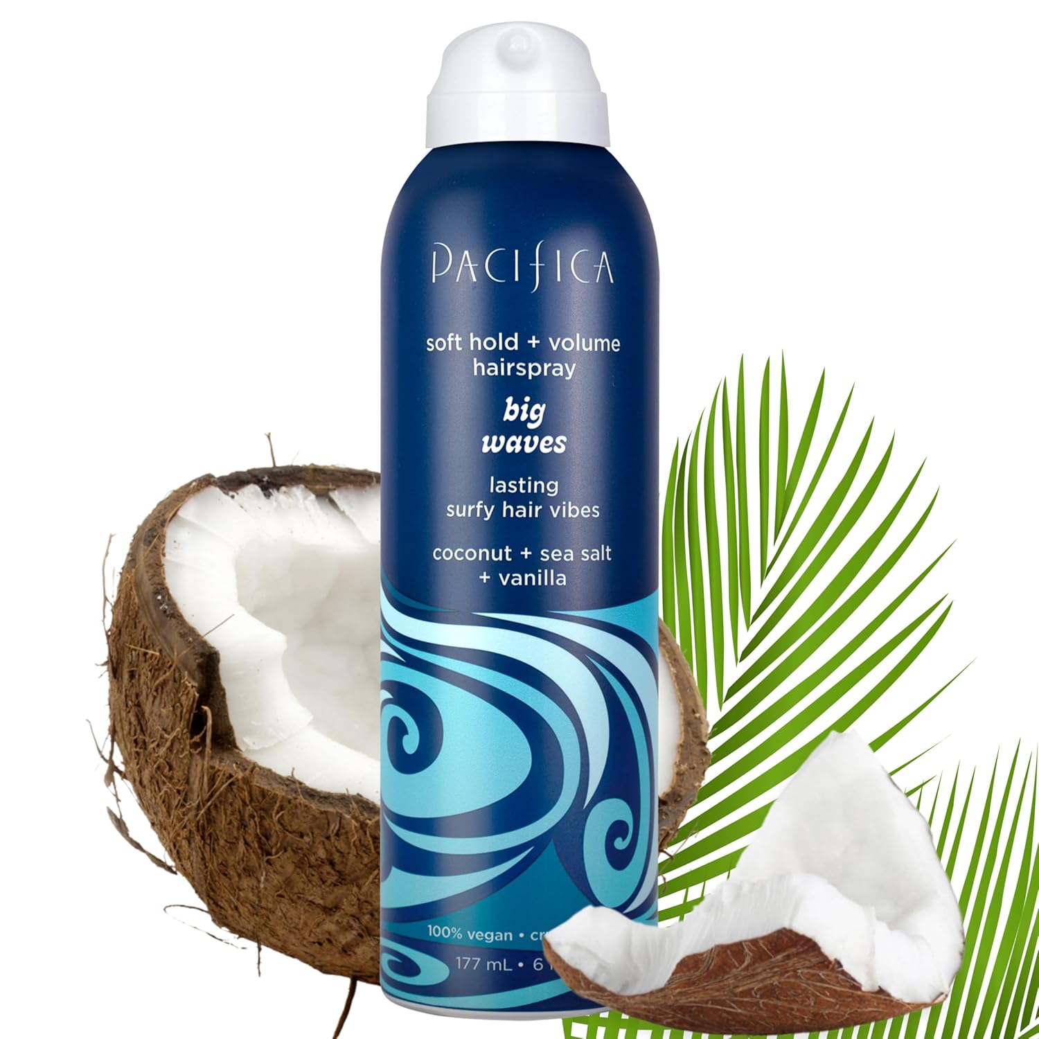 Pacifica Beauty Big Waves Coconut, Vanilla & Sea Salt Hairspray, Controls Frizz & Adds Volume, Designed for Wavy Hair, Vegan & Cruelty-Free, 6 Fl Oz - Image 13
