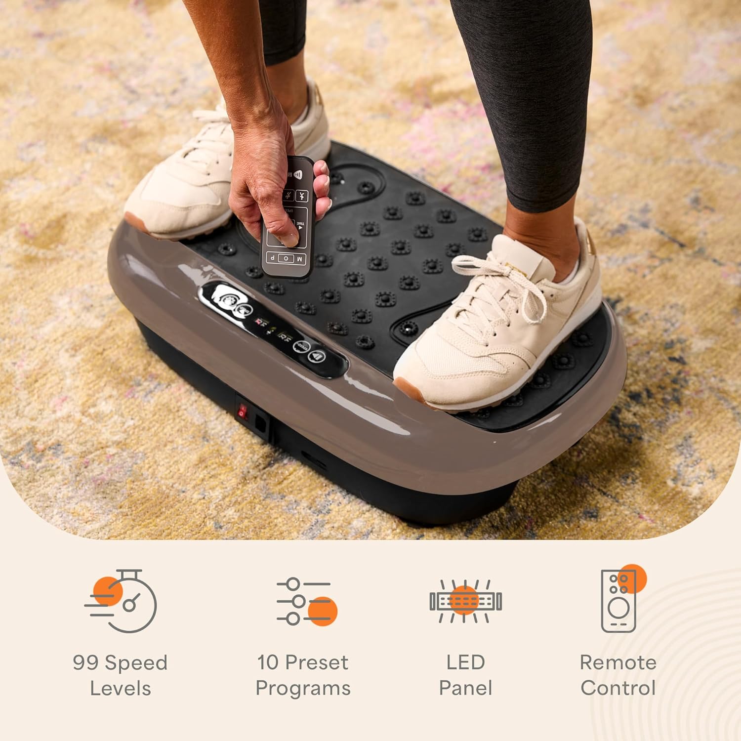 Lifepro Vibration Plate Exercise Machine with Magnetic Acupoints - Full Body Vibration Platform for Beginners and Recovery - Ideal Lymphatic Drainage Massager for Muscle Toning and Overall Fitness - Image 8