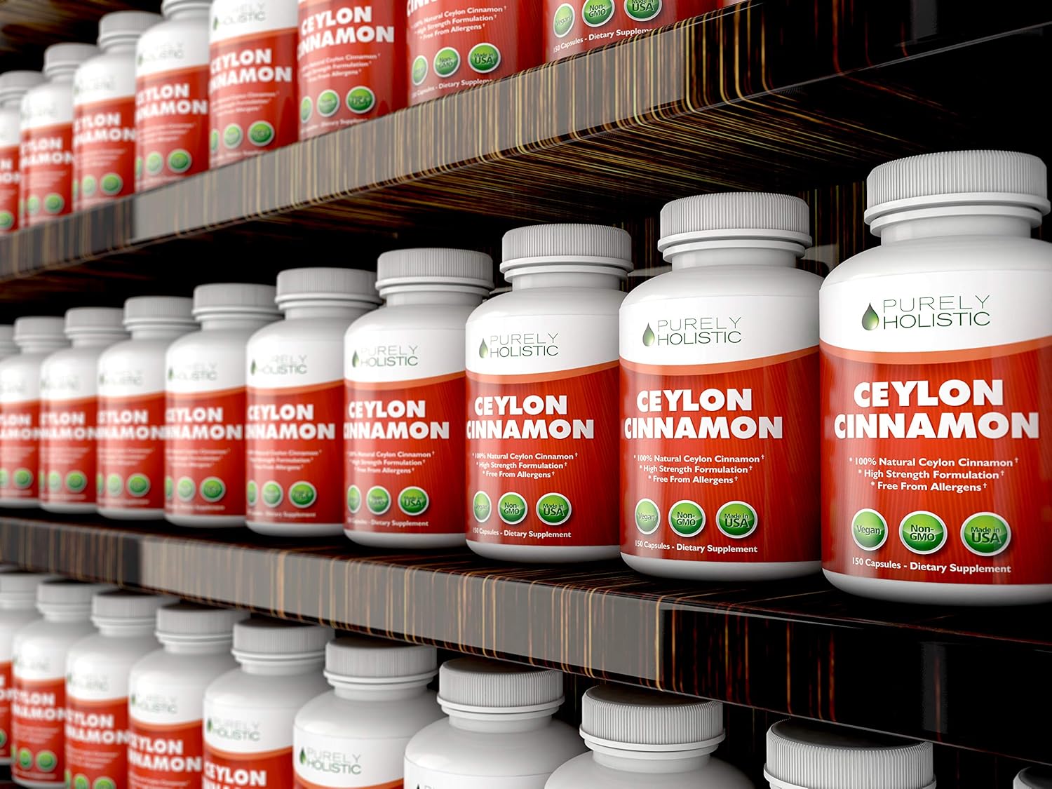 Purely Holistic Ceylon Cinnamon Capsules 1500mg, 150 Vegan Cinnamon Capsules, 75 Day Supply (25% More Servings), True Sri Lankan Ceylon Cinnamon Supplement - Image 6