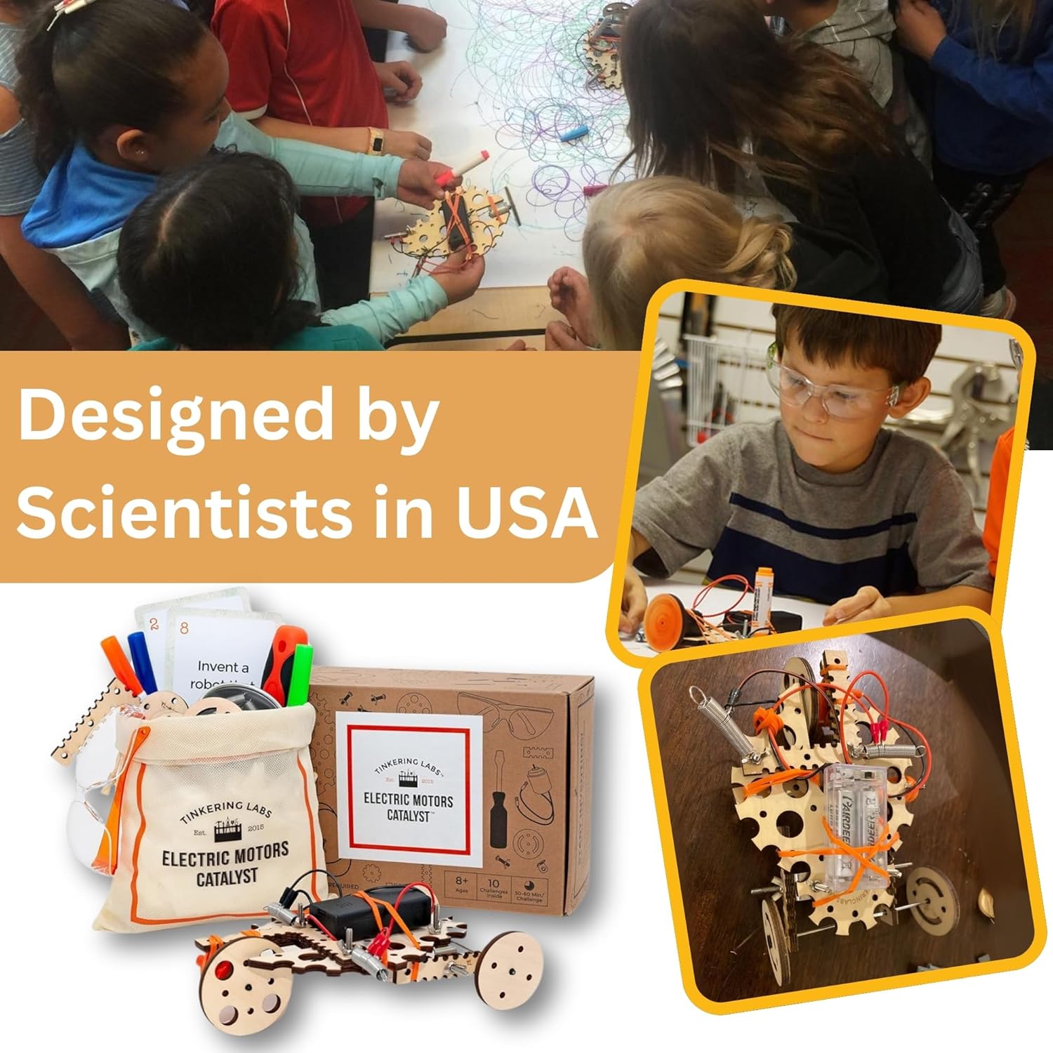 Robotics Engineering Kit | Designed by Scientists in USA | 50+ Parts | 10+ STEM Projects For Kids 8-12 | Learn Electronics, Science | Grow Creativity, Grit | Great DIY Inventor Toy Gift - Image 4