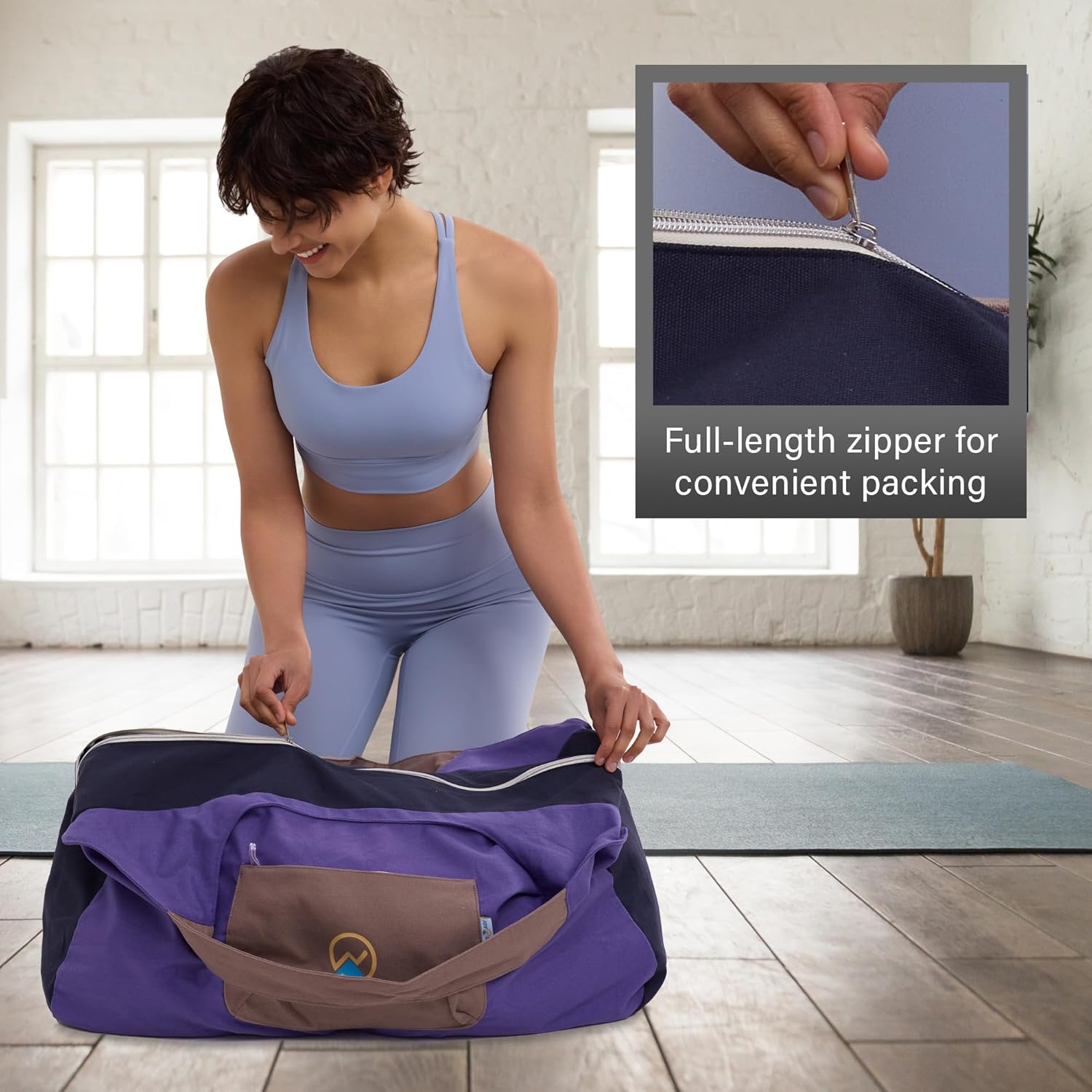 JoYnWell Large Yoga Mat Bag Carrier for men and Women - Stylish Tote with 4 Pockets, Durable Yoga Bolster Fits All your Stuff Light-weight and Easy-to-Carry, 30” - Image 4