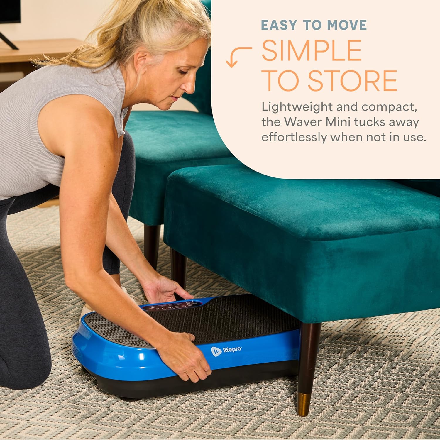 LifePro Waver Mini Vibration Plate Exercise Machine – Portable Full Body Vibration Platform for Home & Travel Workouts, Weight Loss, Toning & Wellness, with 2 Loop Bands & 4 Resistance Bands - Image 8