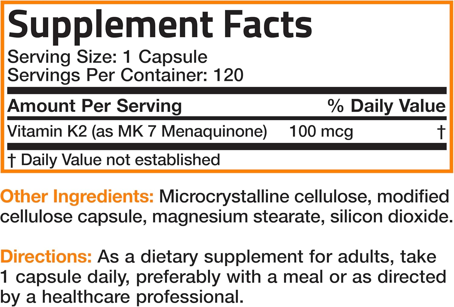Bronson Vitamin K2 as MK-7 Menaquinone 100 mcg Non-GMO, 120 Capsules - Image 9