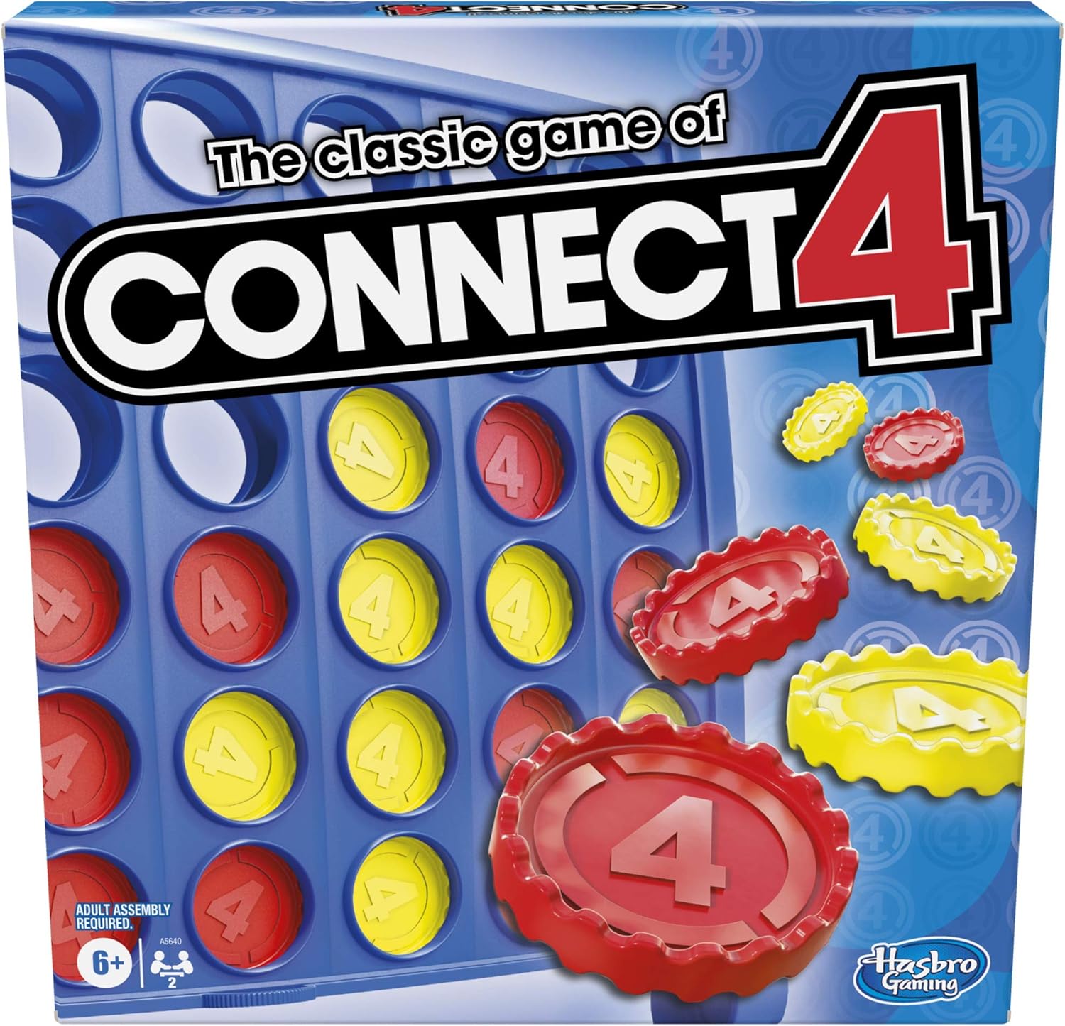 Hasbro Gaming Connect 4 Classic Grid,4 in a Row Game,Strategy Board Games for Kids,2 Player .for Family and Kids,Ages 6 and Up - Image 2