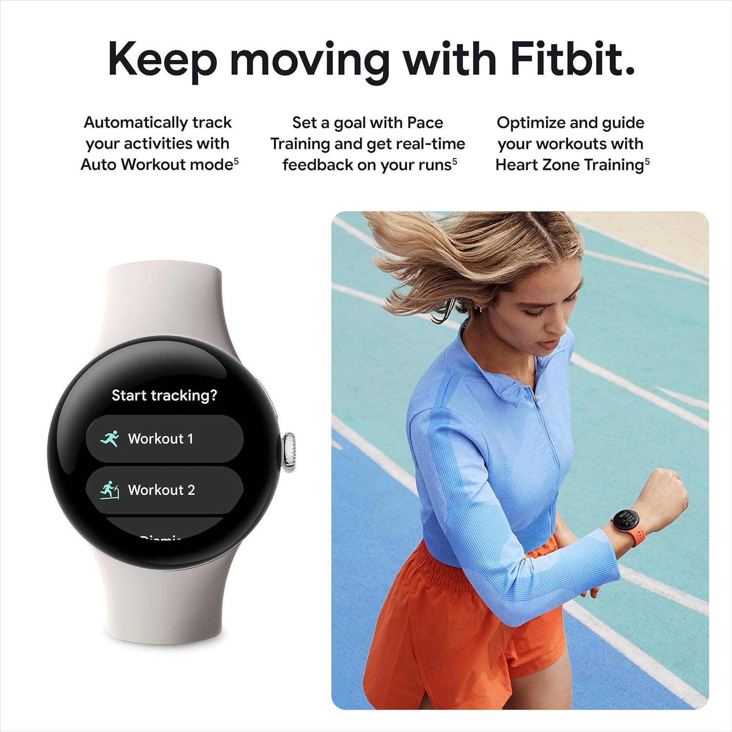 Google Pixel Watch 2 (Previous Model) with the Best of Fitbit - Heart Rate Tracking, Stress Management, Safety Features - Android Smartwatch - Champagne Gold Aluminum Case - Hazel Active Band - Wi-Fi - Image 8