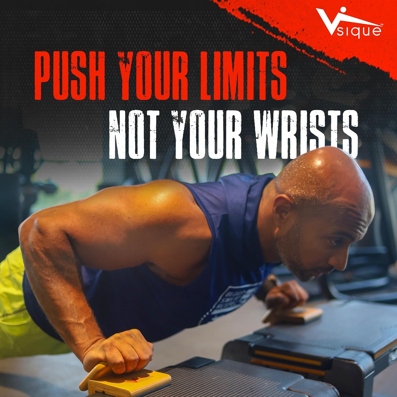 The Vsique Push Up Trainer for Proper Form - Wooden Ergonomic Push Up Grips Reduce Wrist, Joint Strain & Discomfort - Wrist-Friendly Design for All Fitness Levels - Push Up Grips for Floors & Counters - Image 5