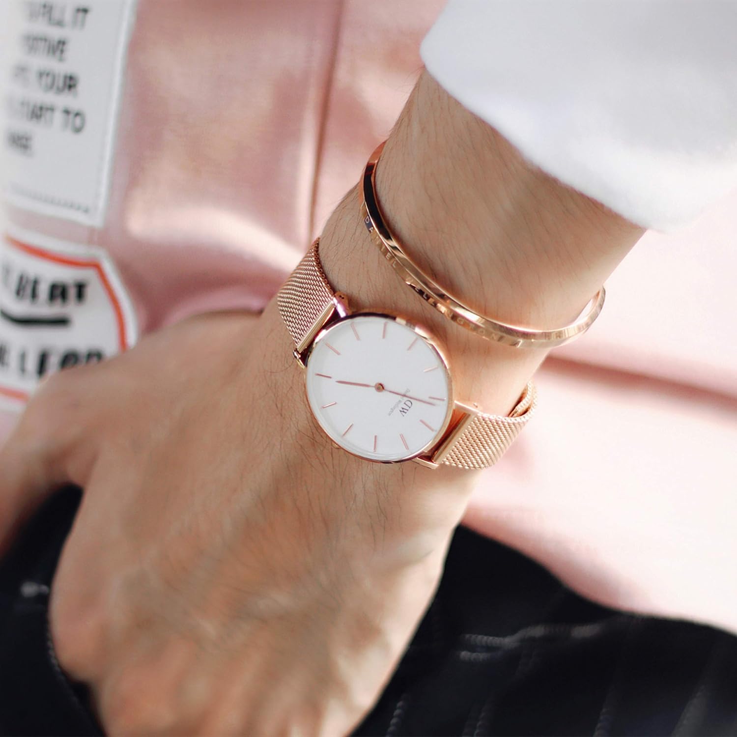 Daniel Wellington Petite Melrose 28mm Women's Watch, Stainless Steel (316L) Rose Gold Watch for Women - Image 10