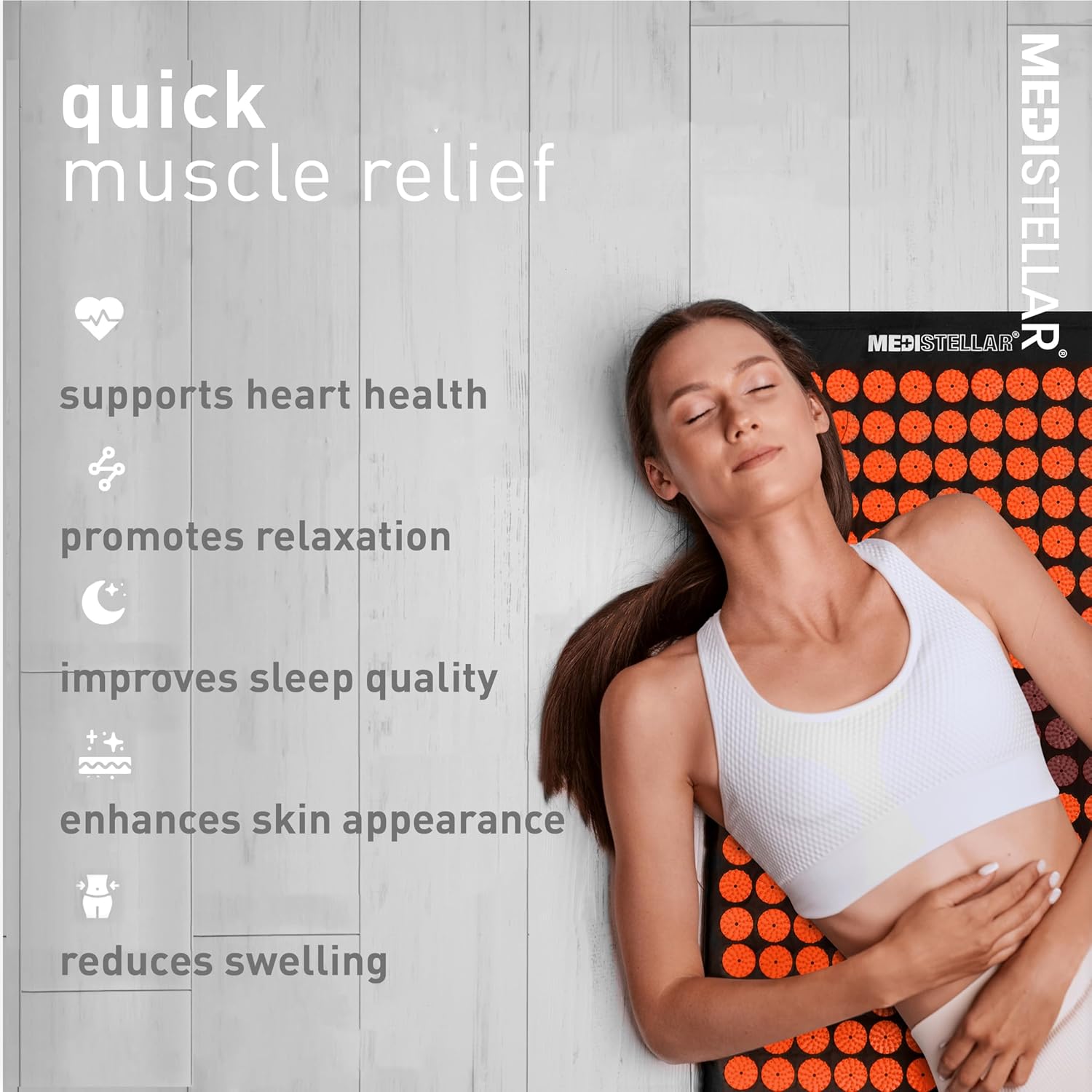 Premium Acupressure Massage Mat - Spiked Therapy Pad for Back Pain Relief - Stress Reduction & Muscle Recovery - Neck & Shoulder Relaxation - Better Sleep & Improved Circulation - Image 3